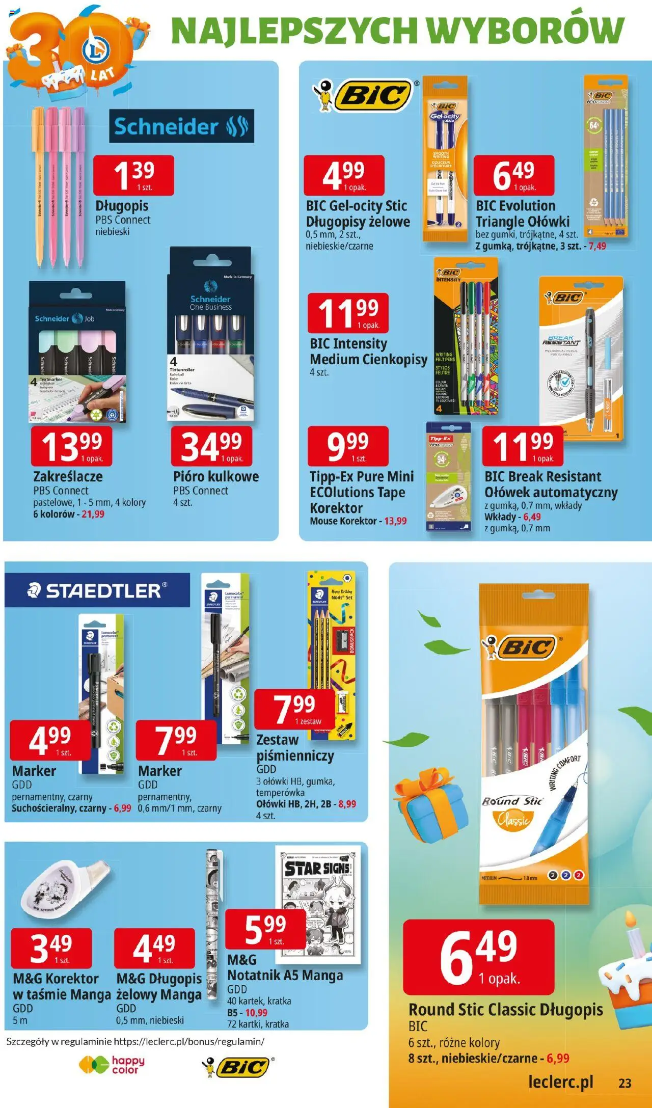 E.Leclerc Gazetka - Elbląg od 16.09.2025 | Strona: 23 | Produkty: Temperówka, Korektor