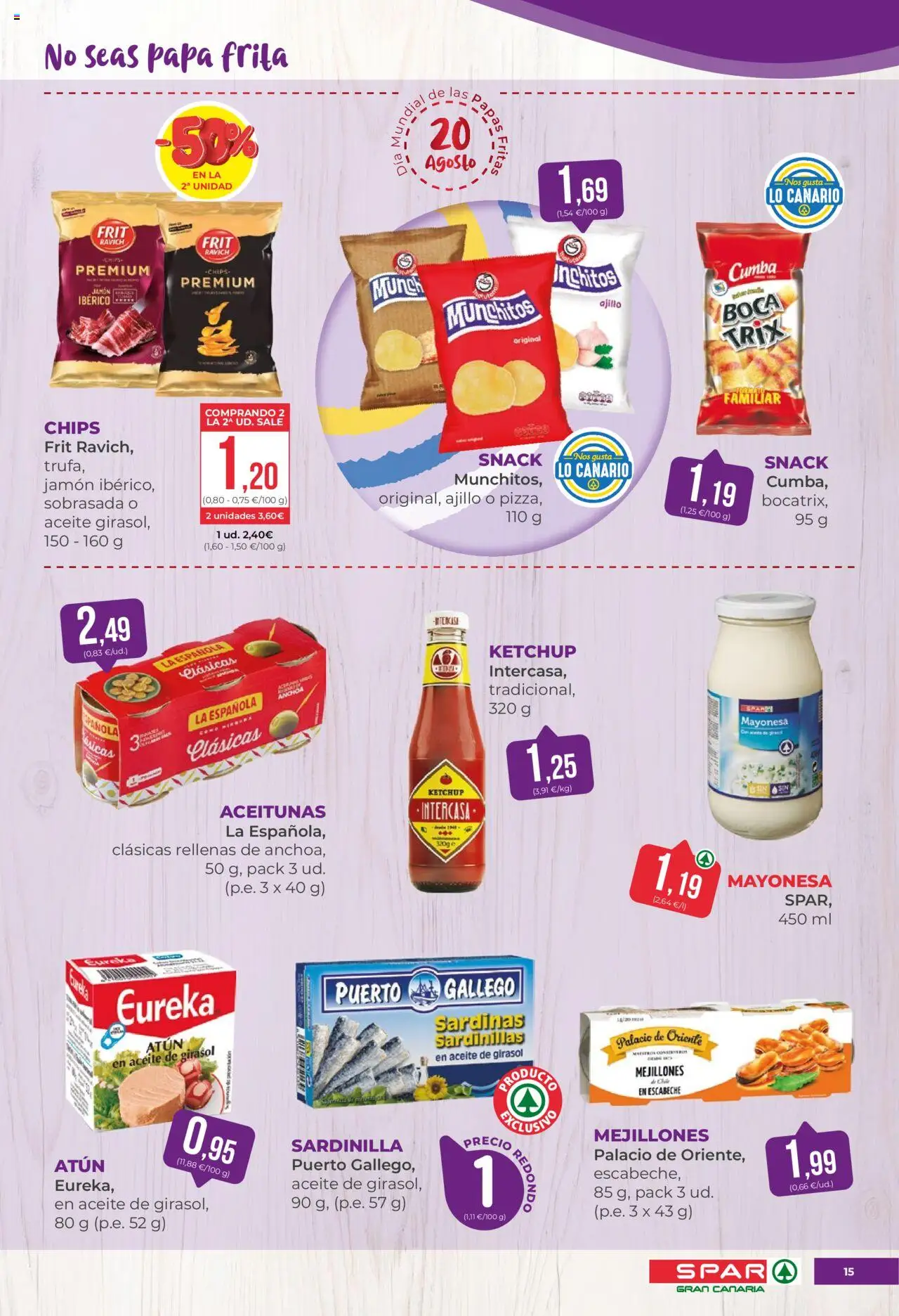 Spar folleto │ válido desde el 08.08.2025 | Página: 15 | Productos: Aceite, Jamón ibérico, Aceite de girasol, Sobrasada