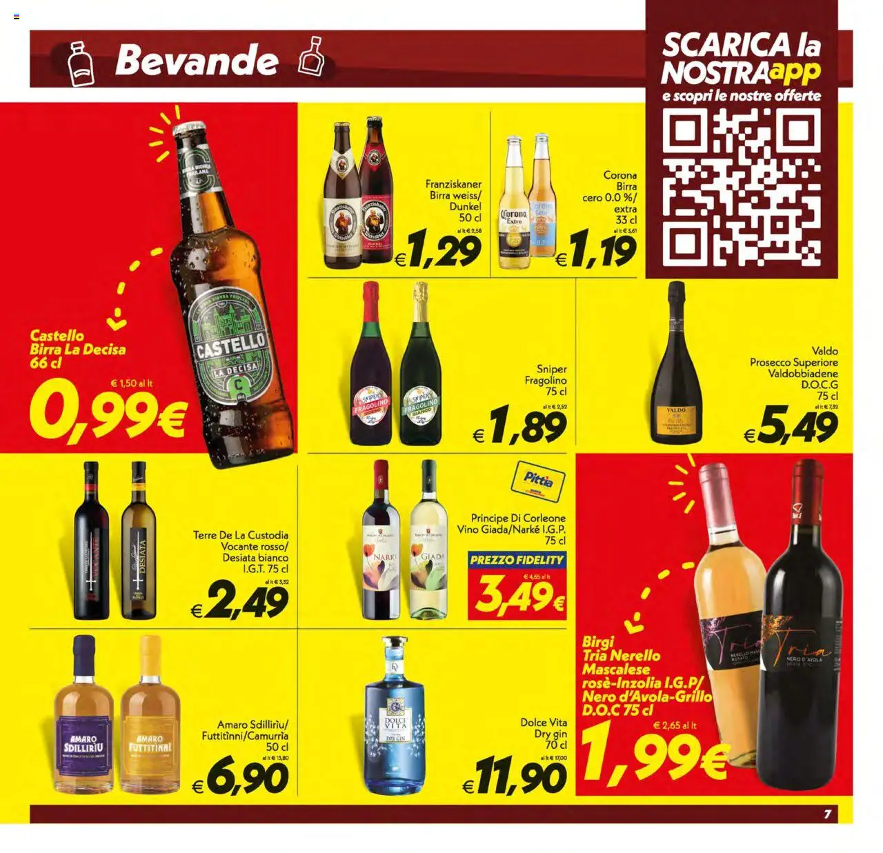 Volantino SuperConveniente del 12.08.2025 | Pagina: 7 | Prodotti: Birra, Gin, Prosecco, Amaro
