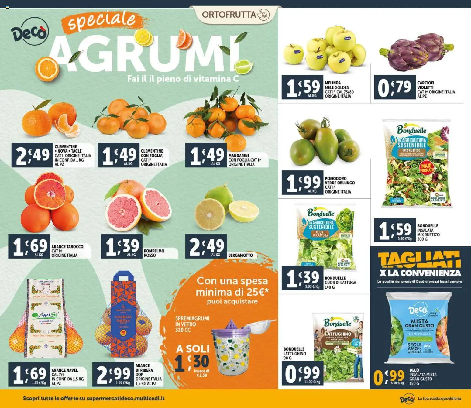 Volantino Decò del 09.01.2026 | Pagina: 6 | Prodotti: Arance, Pompelmo, Arancia, Lattuga