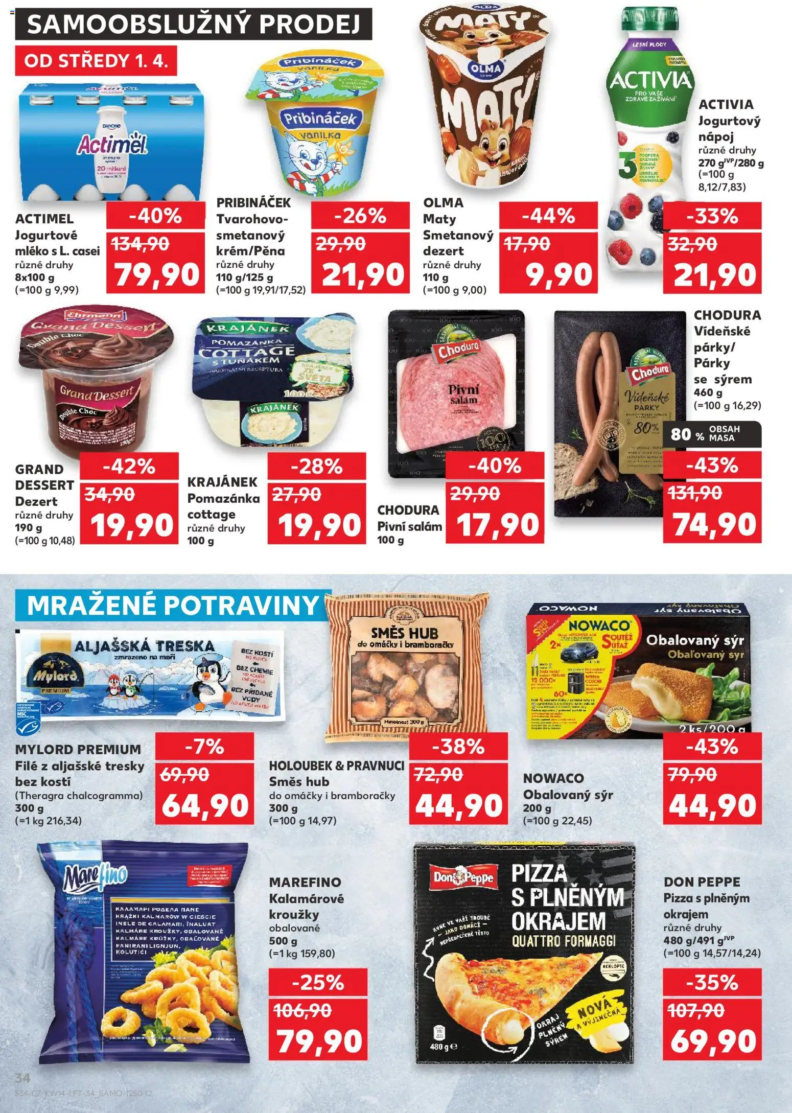 Kaufland leták - Liberec od 01.04.2026 | Strana: 34 | Produkty: Sýr, Potraviny, Cottage cheese, Cottage