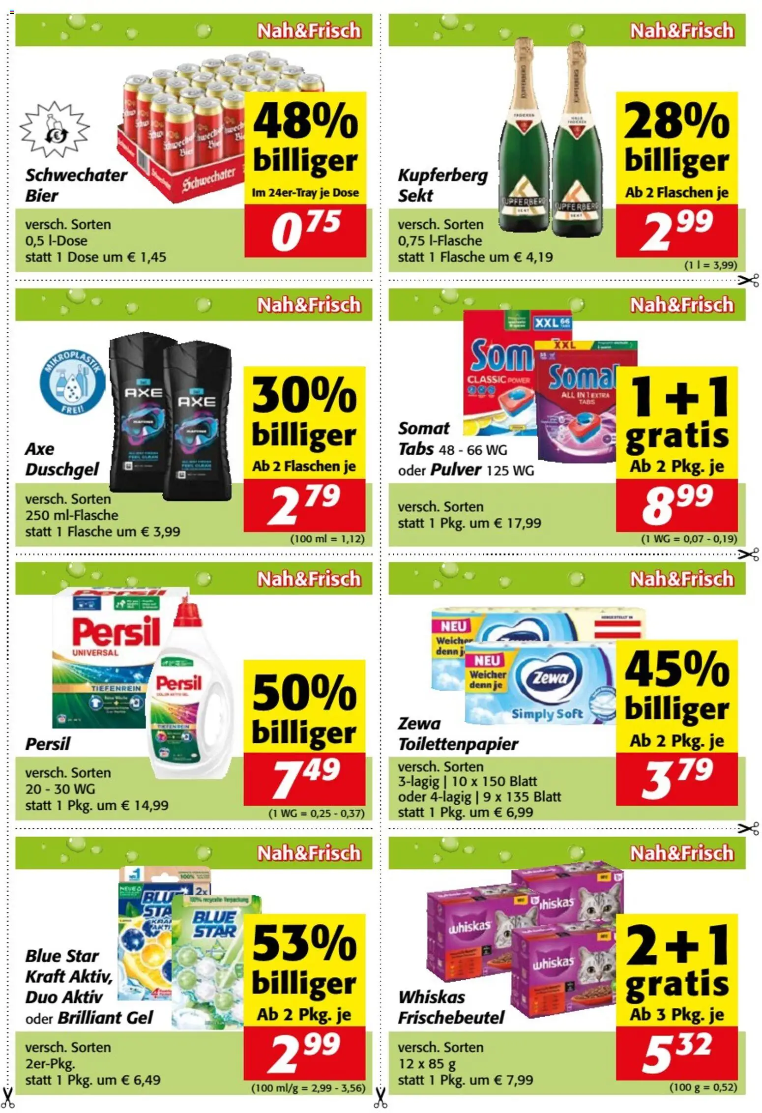 Nah und Frisch Gutscheinheft gültig ab 11.03.2026 | Seite: 7 | Produkte: Bier, Duschgel
