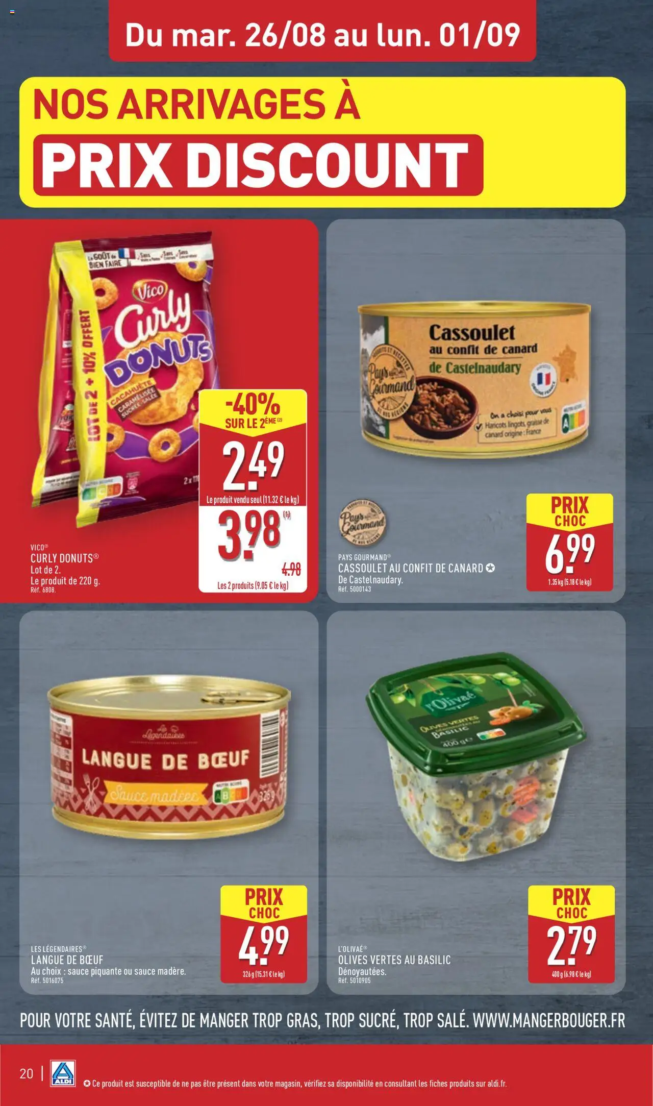  | Page: 23 | Produits: Cacahuète, Olives, Confit de canard, Langue de bœuf