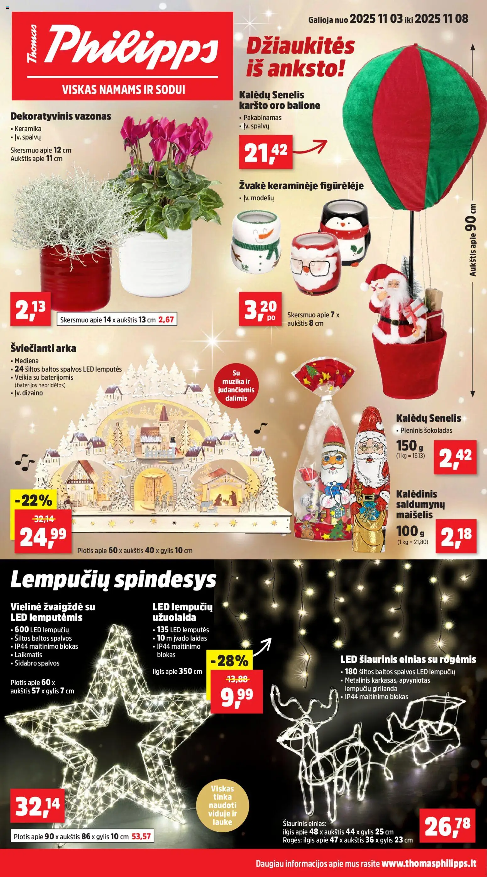 Thomas Philipps akcijos nuo 03.11.2025 | Puslapis: 1 | Prekių: Šokoladas, Vazonas