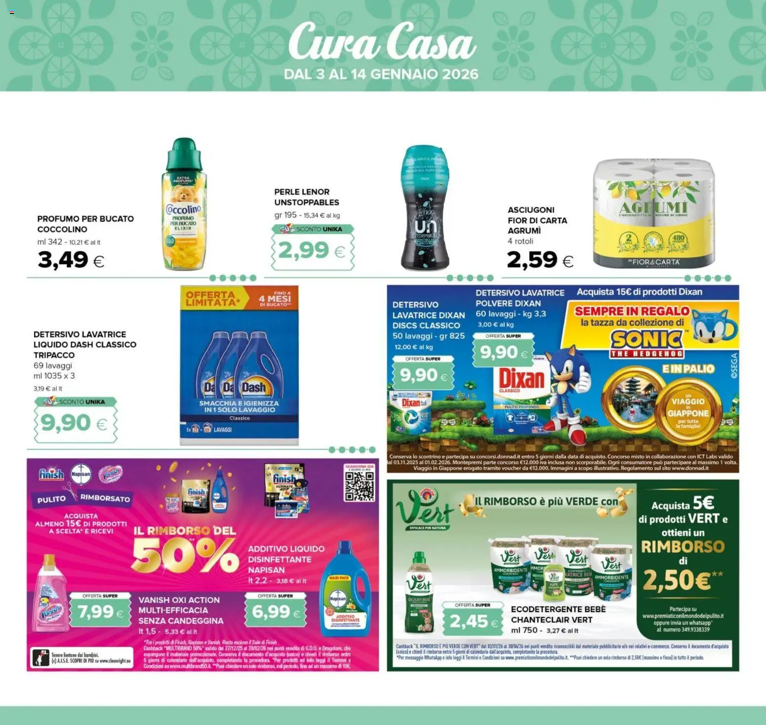 Volantino Oasi del 03.01.2026 | Pagina: 22 | Prodotti: Ammorbidente, Sale, Agrumi, Profumo