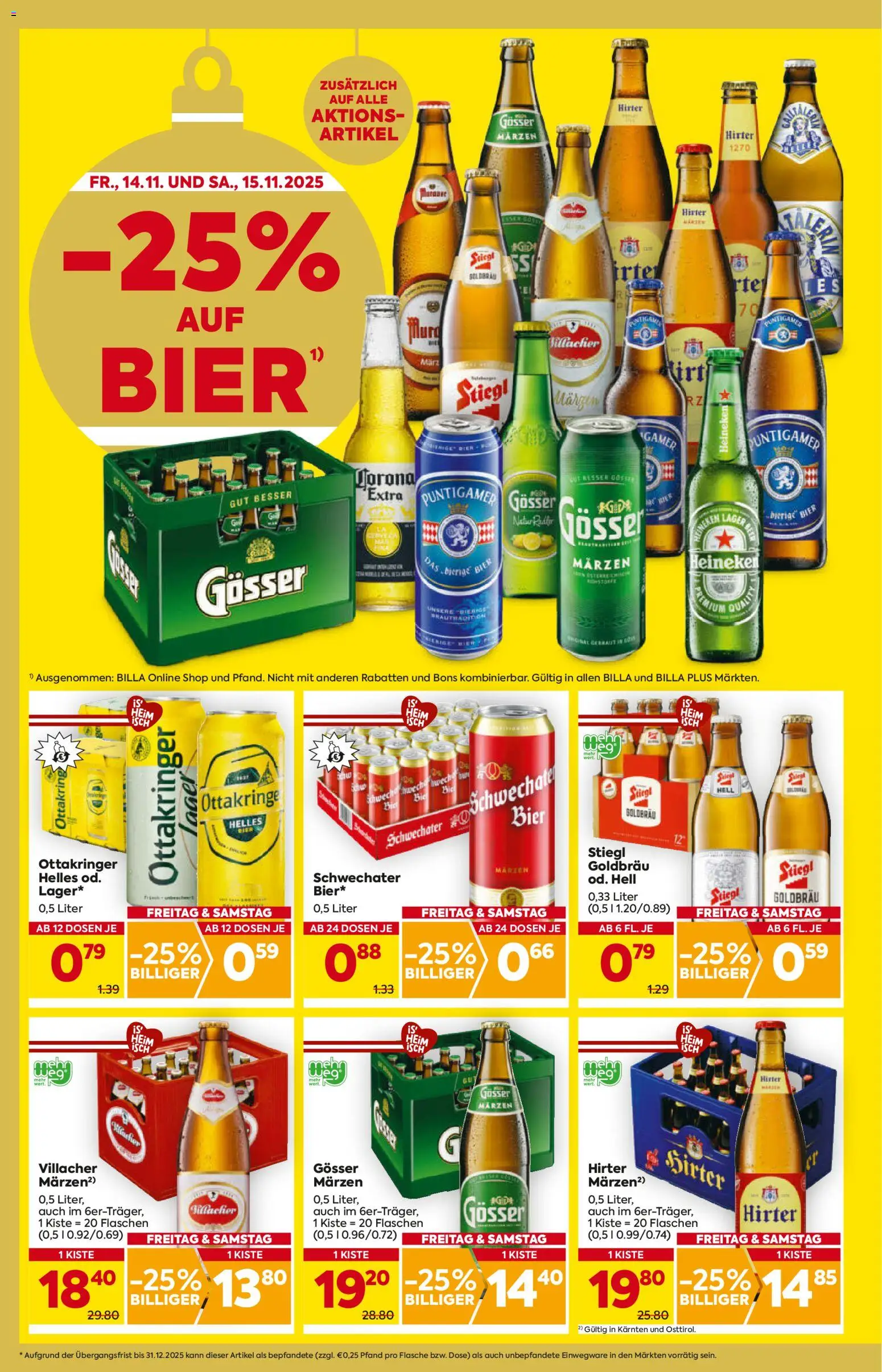 Billa Flugblatt - Kärnten gültig ab 13.11.2025 | Seite: 2 | Produkte: Bier