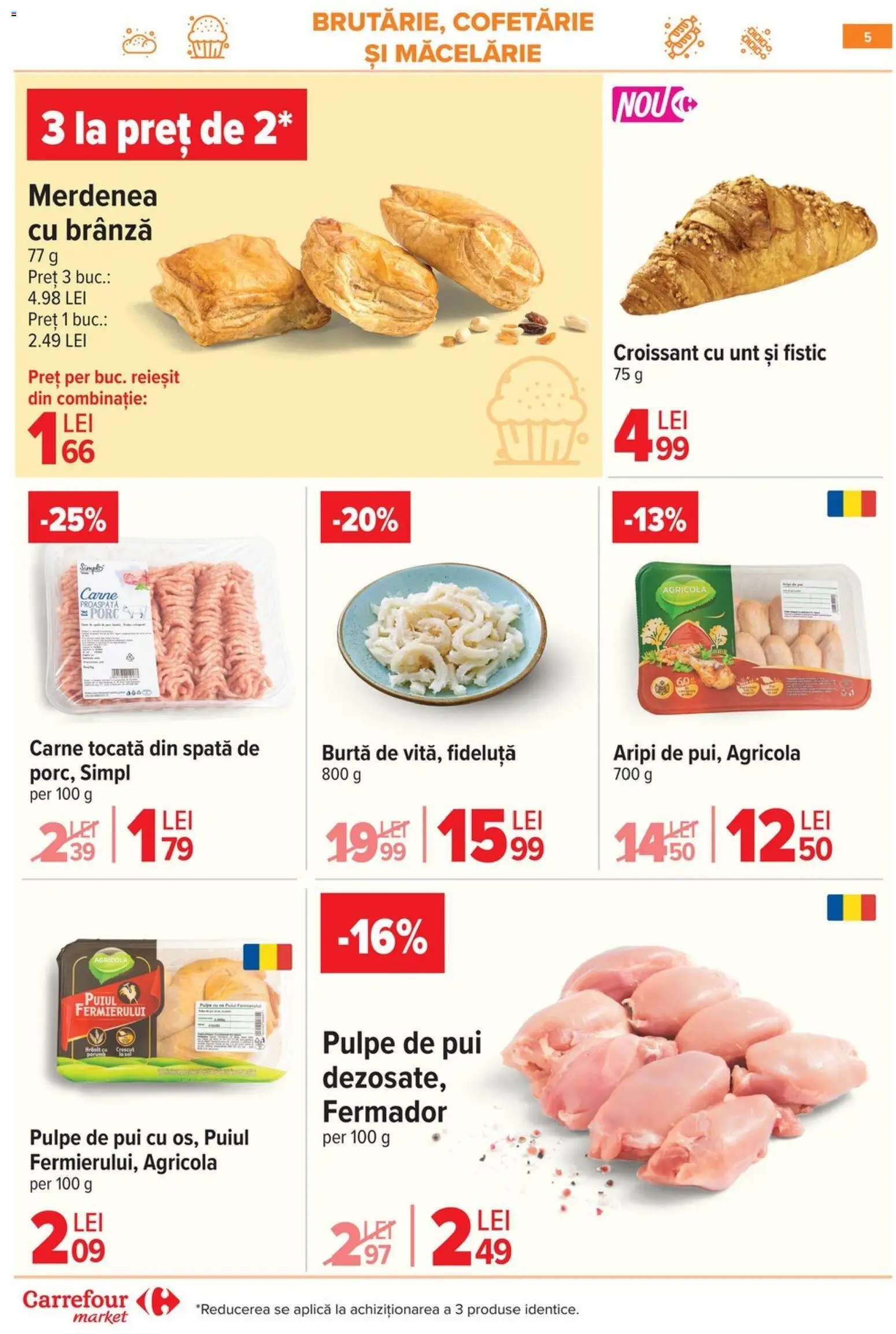 Noul catalog Carrefour – valabil de la 21.01.2026 | Pagină: 5 | Produse: Hacıyatmaz Kedi Oyuncağı, Unt, Brânză, Carne tocată
