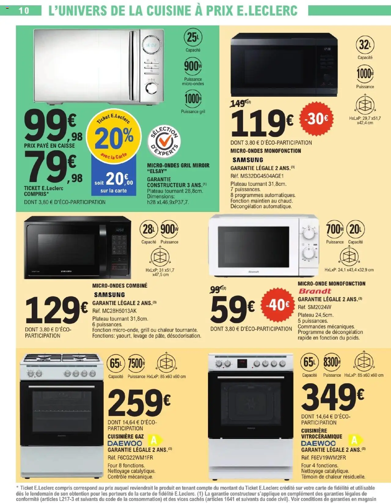  | Page: 10 | Produits: Micro-ondes gril, Four, Plateau, Miroir