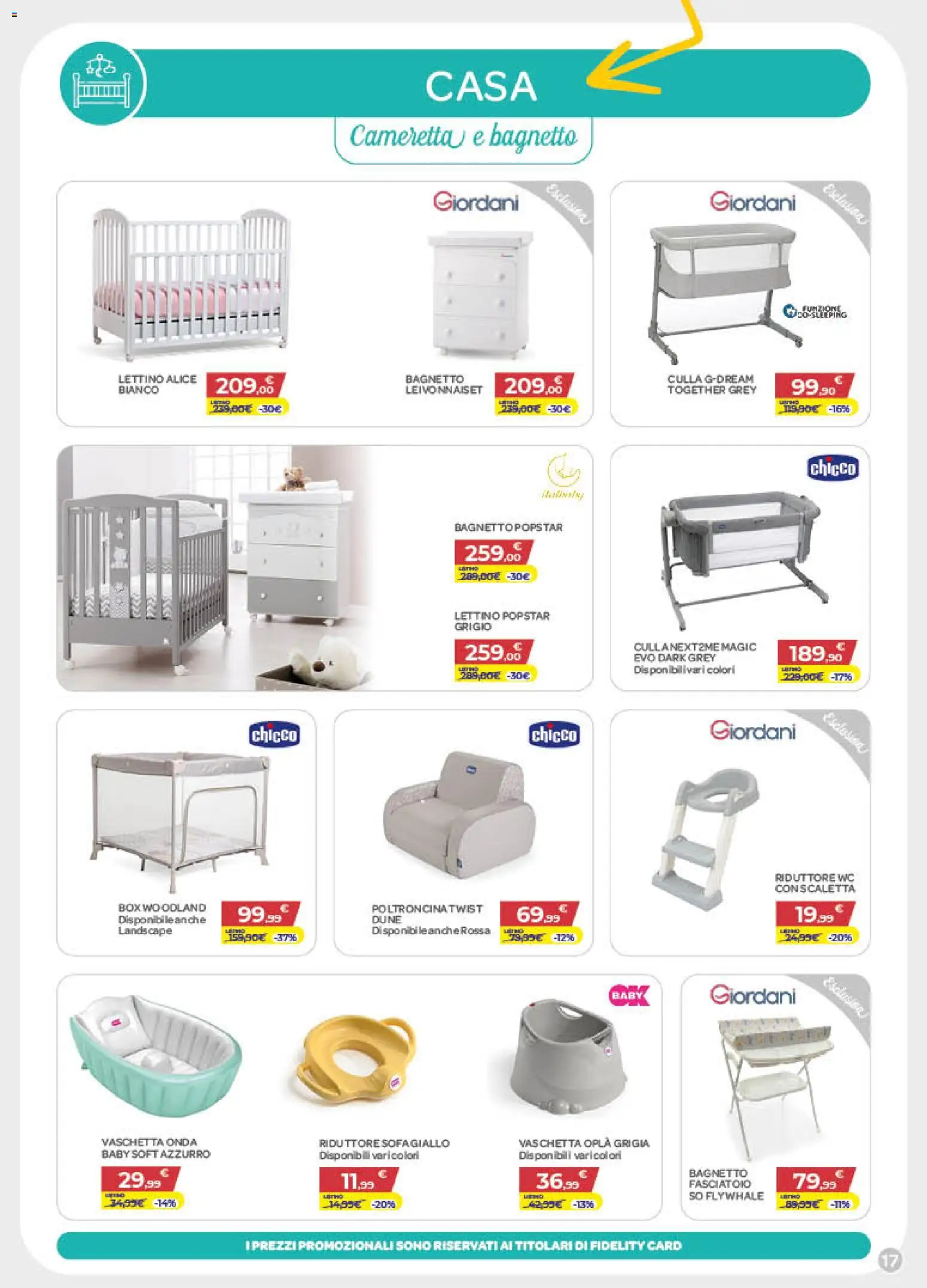 Volantino Bimbo store del 02.04.2026 | Pagina: 17 | Prodotti: Scaletta, Lettino, Culla, WC