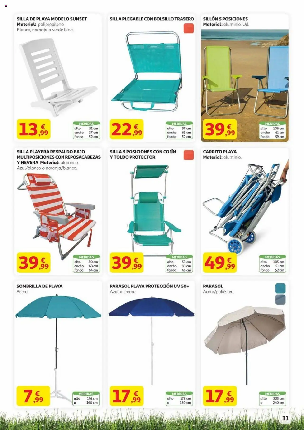 Alcampo - Aire libre │ válido desde el 29.05.2025 | Página: 11 | Productos: Sombrilla, Nevera, Cojín, Sillón