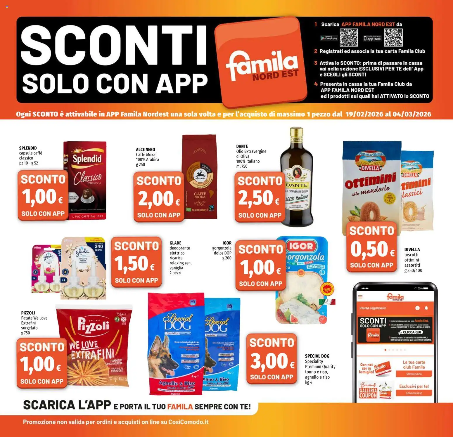 Volantino Famila del 19.02.2026 | Pagina: 11 | Prodotti: Caffè, Tè, Olio, Agnello