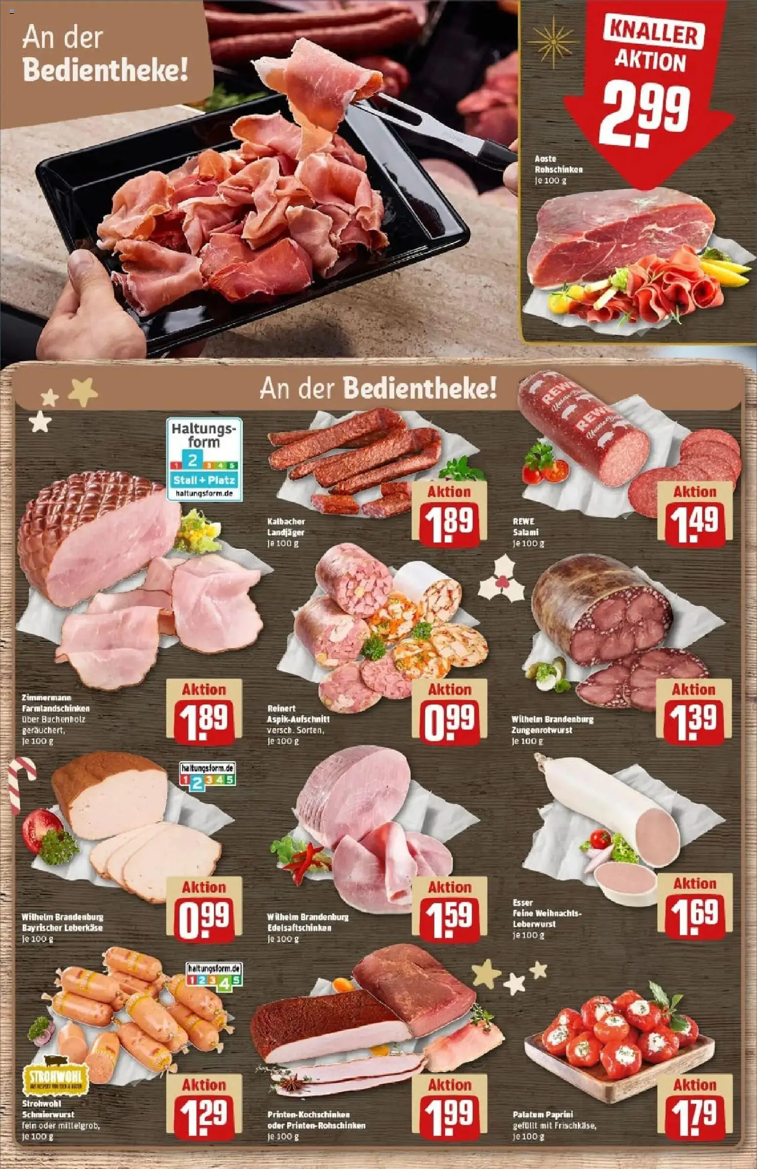 Rewe prospekt Köln / Bickendorf	 – gültig ab 23.11.2025 | Seite: 12 | Produkte: Salami, Leberkase