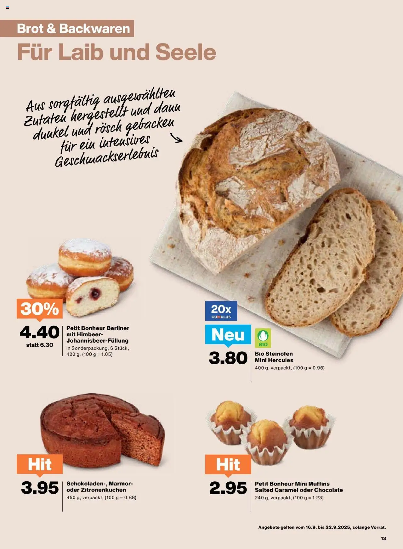Migros Aktionen – gültig ab 16.09.2025 | Seite: 13 | Produkte: Brot