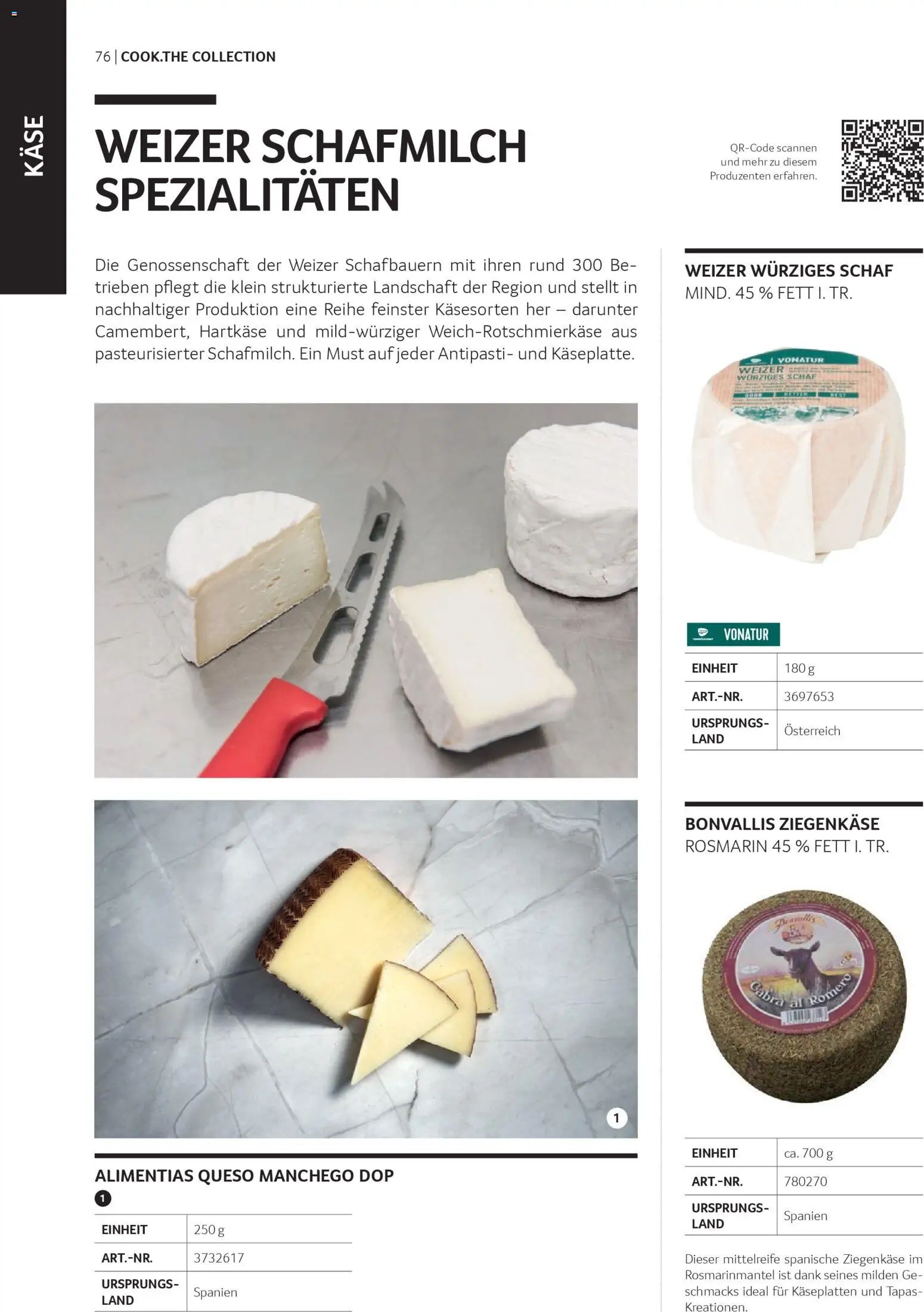 Transgourmet Cook Look-Book gültig ab 08.04.2026 | Seite: 76 | Produkte: Käse