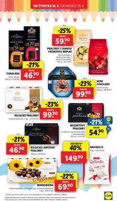 Lidl leták od 26.06.2025 | Strana: 21 | Produkty: Čokoláda, Bonboniéra, Belgické pralinky, Bílá čokoláda