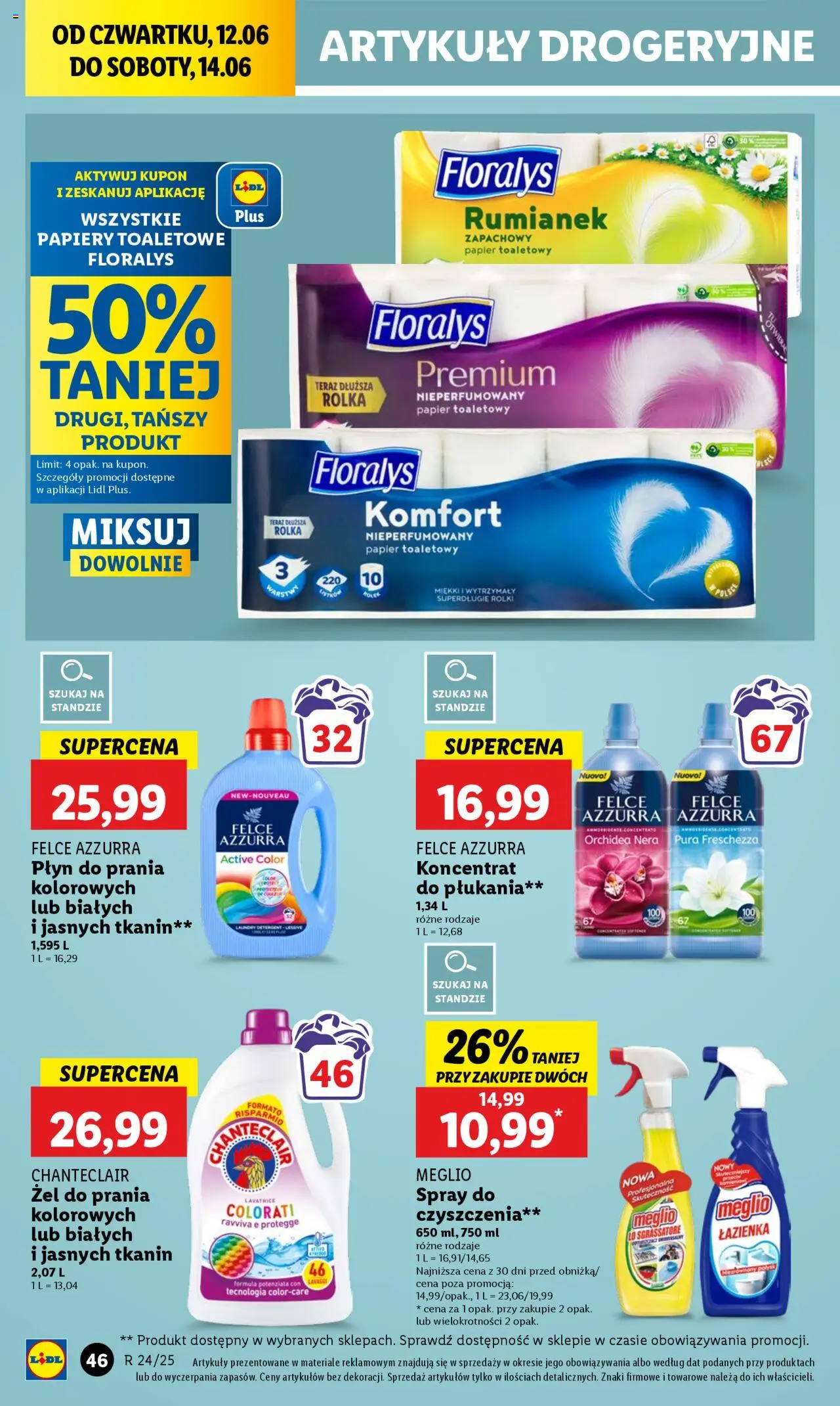 Lidl Gazetka od 12.06.2025 | Strona: 56 | Produkty: Meglio, Papier toaletowy, Rolki, Detergent