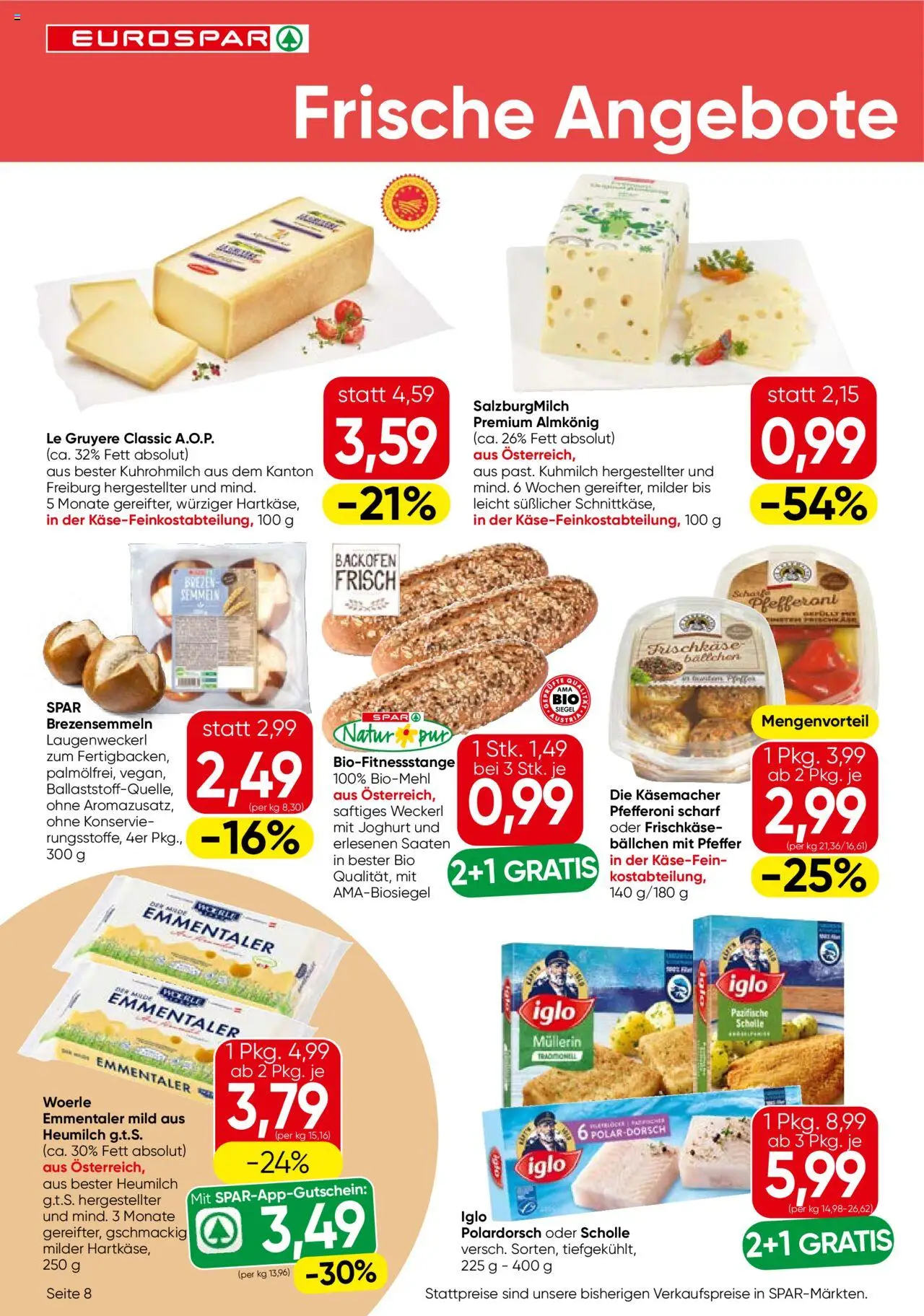 Eurospar Flugblatt - Vorarlberg gültig ab 09.10.2025 | Seite: 8 | Produkte: Pfeffer, Joghurt
