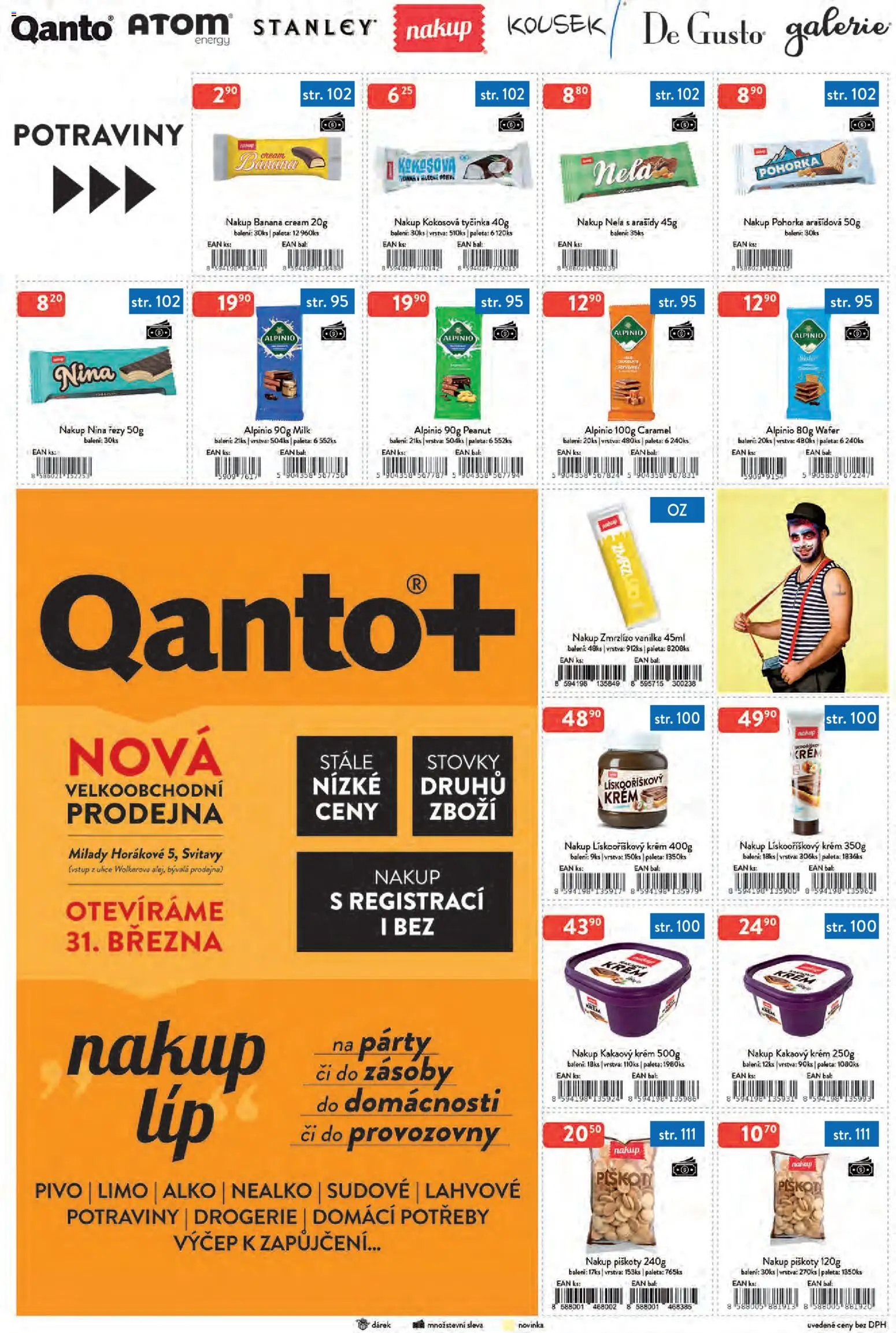 Astur & Qanto leták - Velkoobchod 04/2026 od 01.04.2026 | Strana: 6 | Produkty: Pivo, Krém, Arašídy, Potraviny