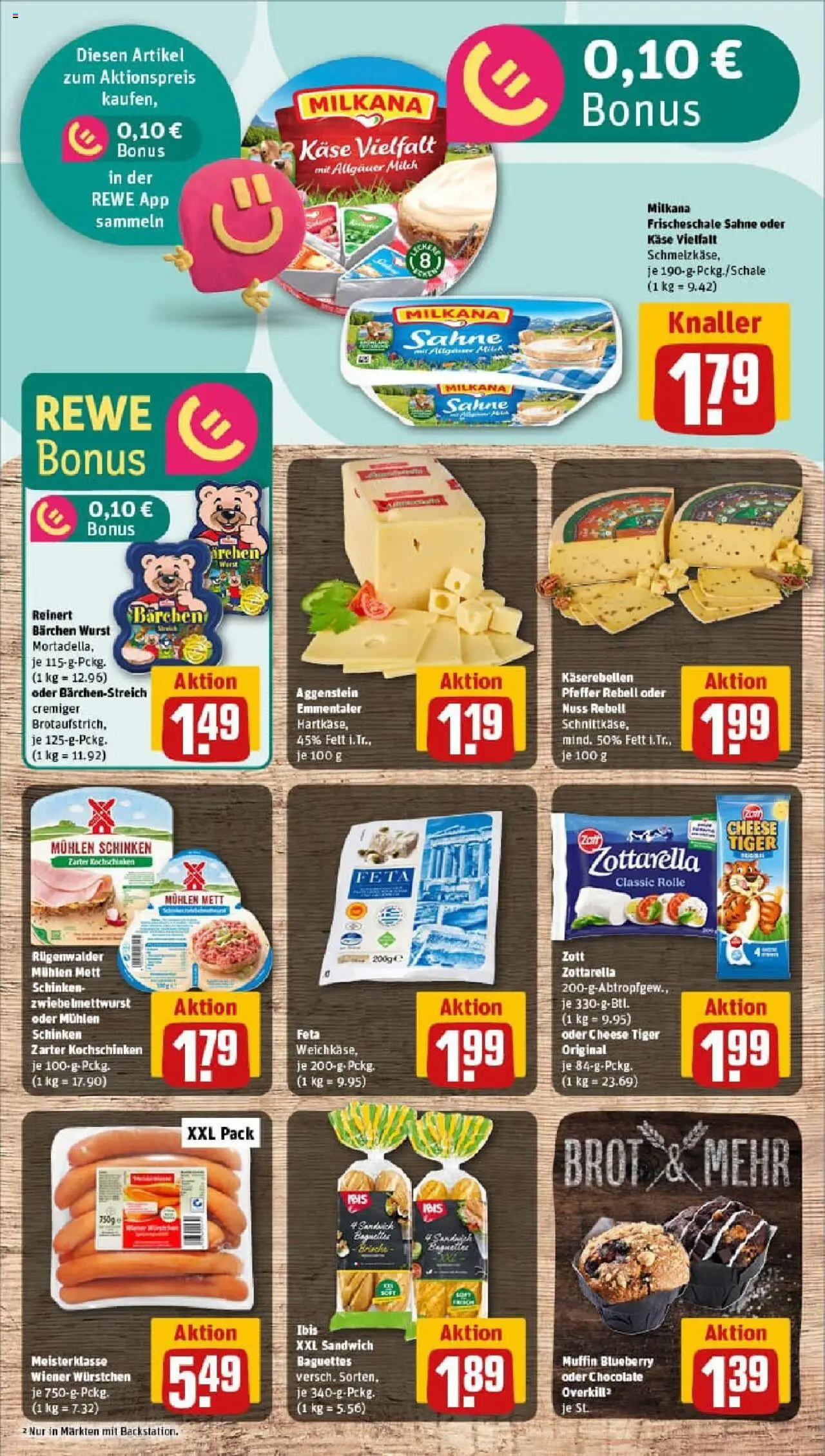 Rewe prospekt Marburg	 – gültig ab 28.09.2025 | Seite: 13 | Produkte: Milkana, Baguette, Wurst, Schinken