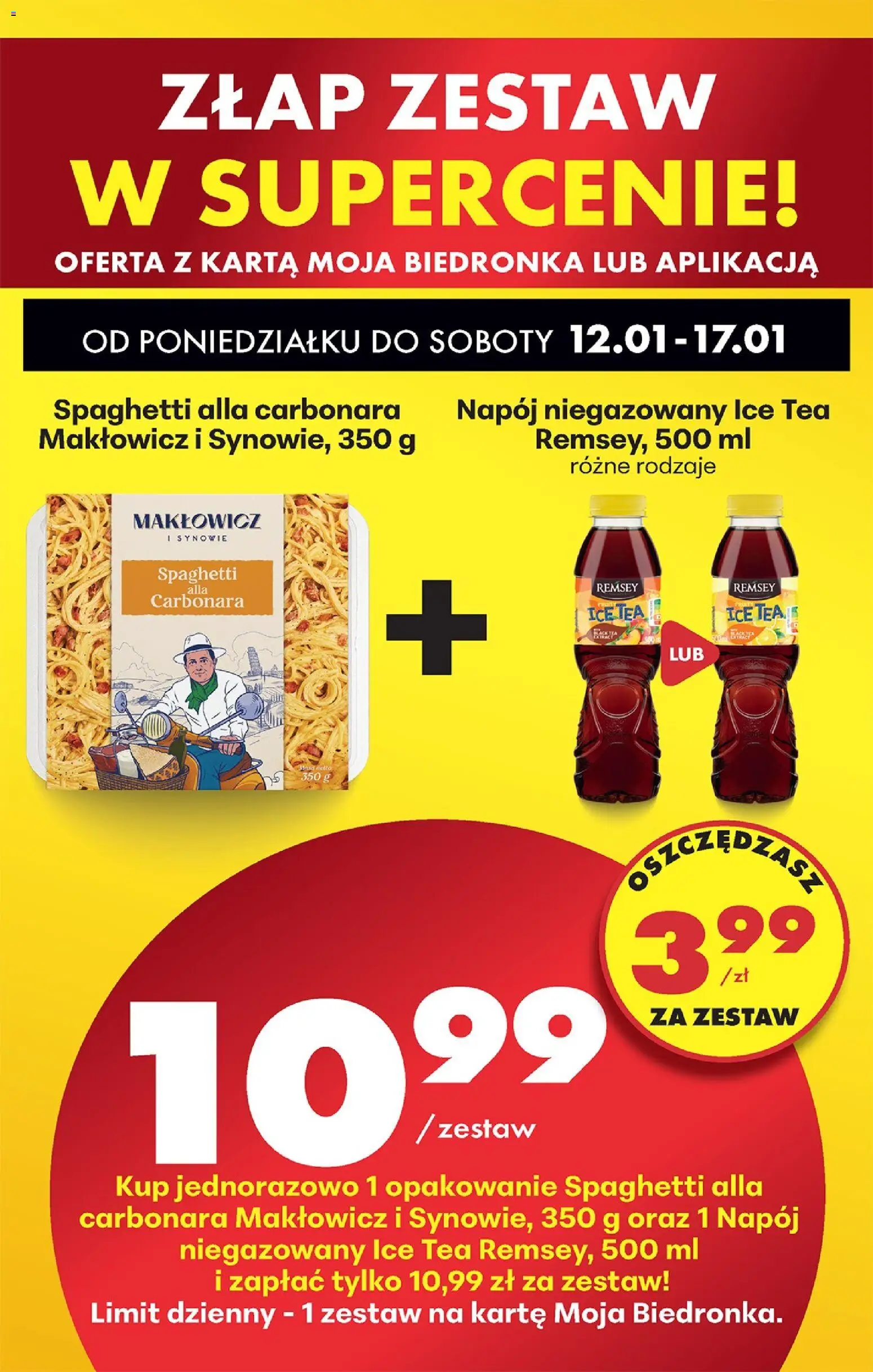 Biedronka gazetka od 12.01.2026 | Strona: 26 | Produkty: Karta, Carbonara, Ice Tea