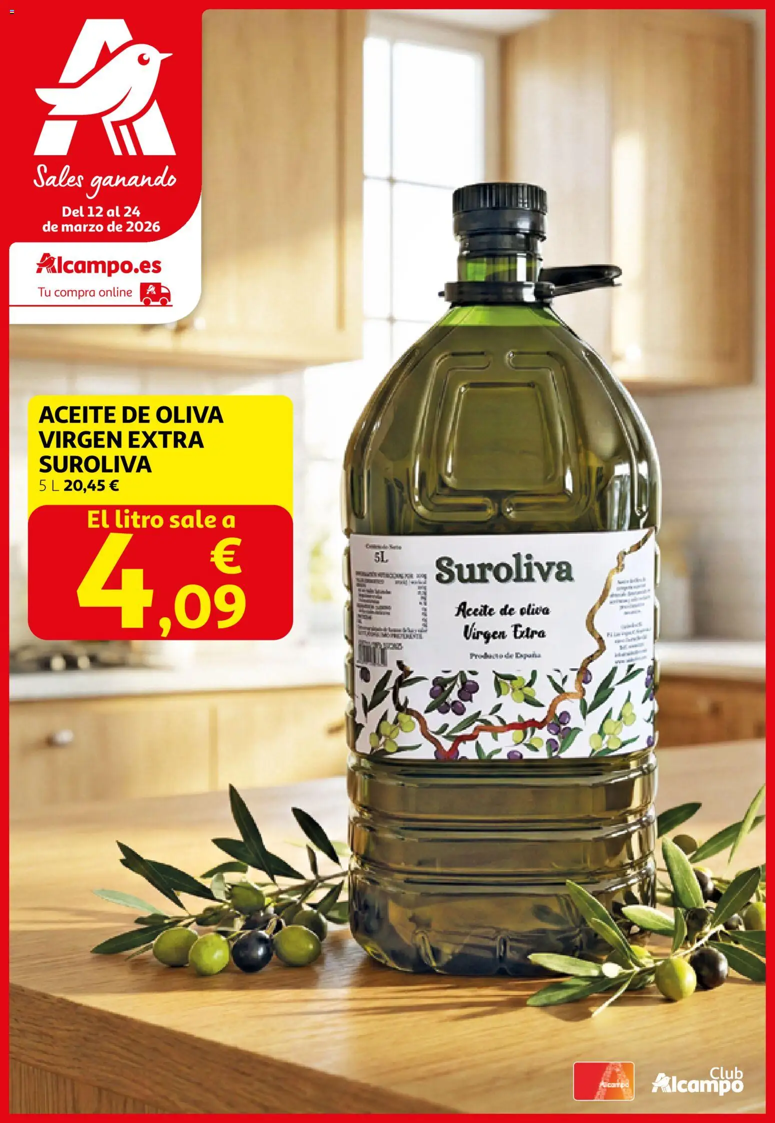 Alcampo SM Madrid │ válido desde el 12.03.2026 | Página: 1 | Productos: Aceite, Aceite de oliva, Aceite de oliva virgen extra