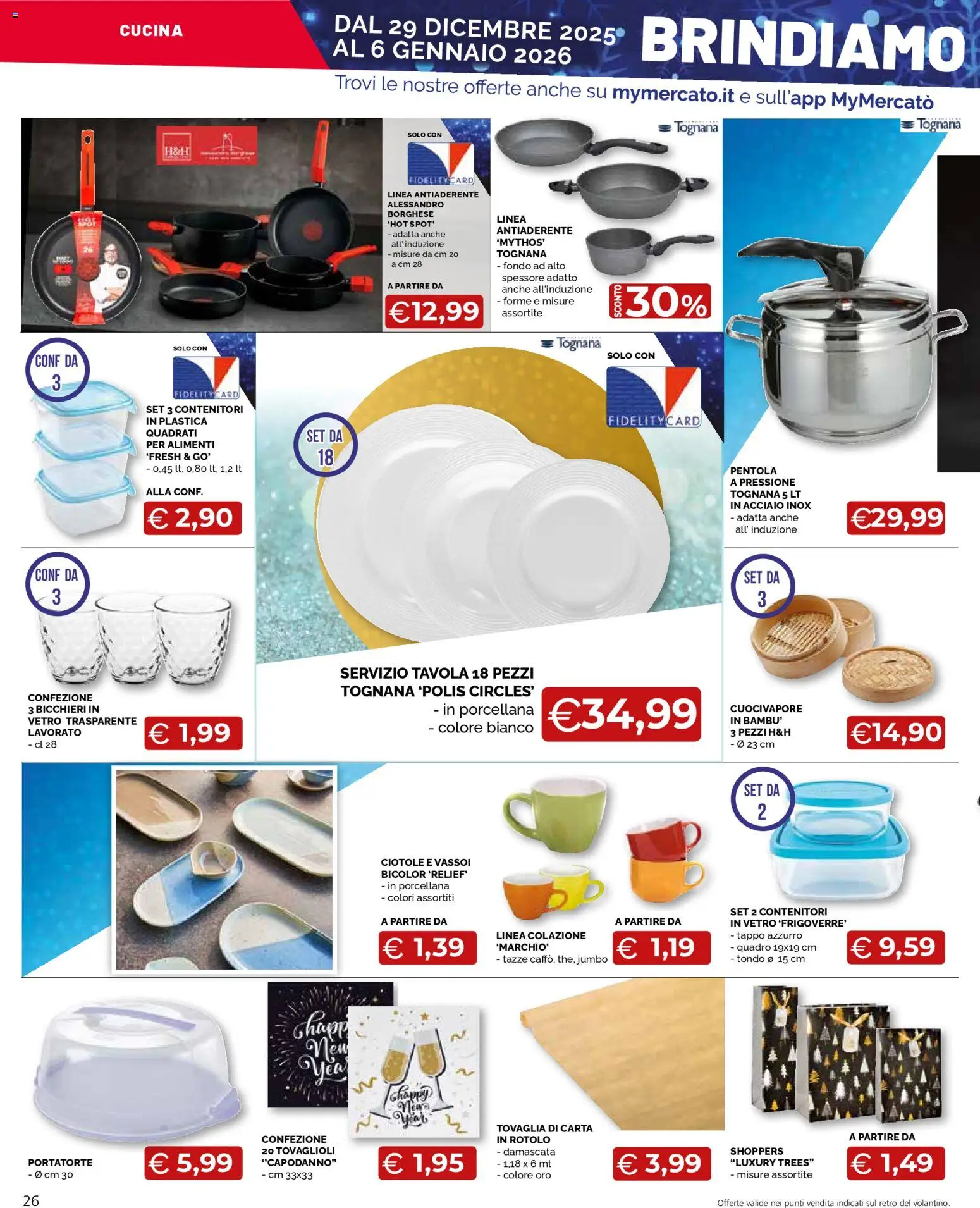 Volantino Mercatò del 29.12.2025 | Pagina: 26 | Prodotti: Tovaglia