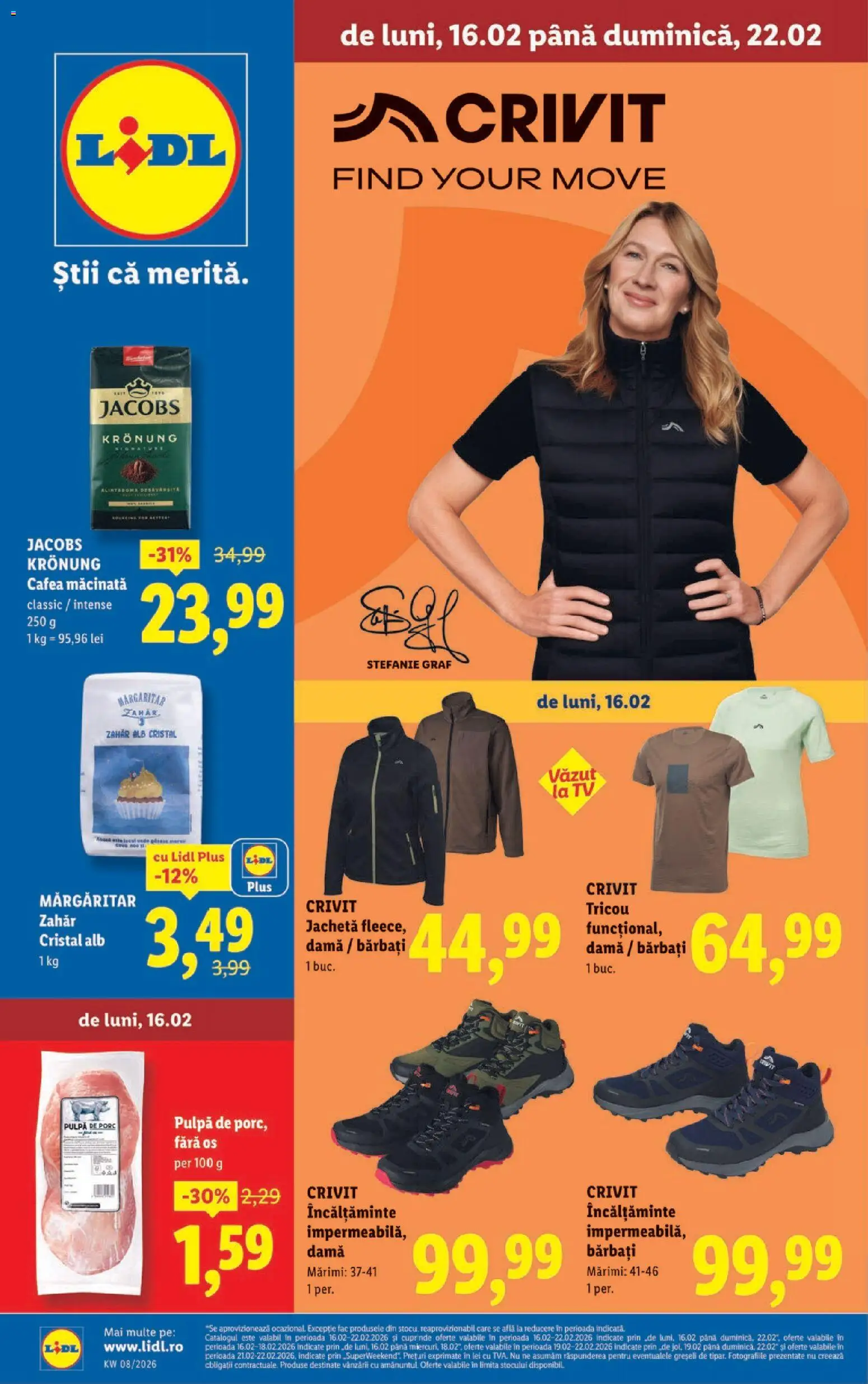 Noul catalog Lidl – valabil de la 16.02.2026 | Pagină: 1 | Produse: Köpek çiti, Cafea, Bornoz takımı, Tricou