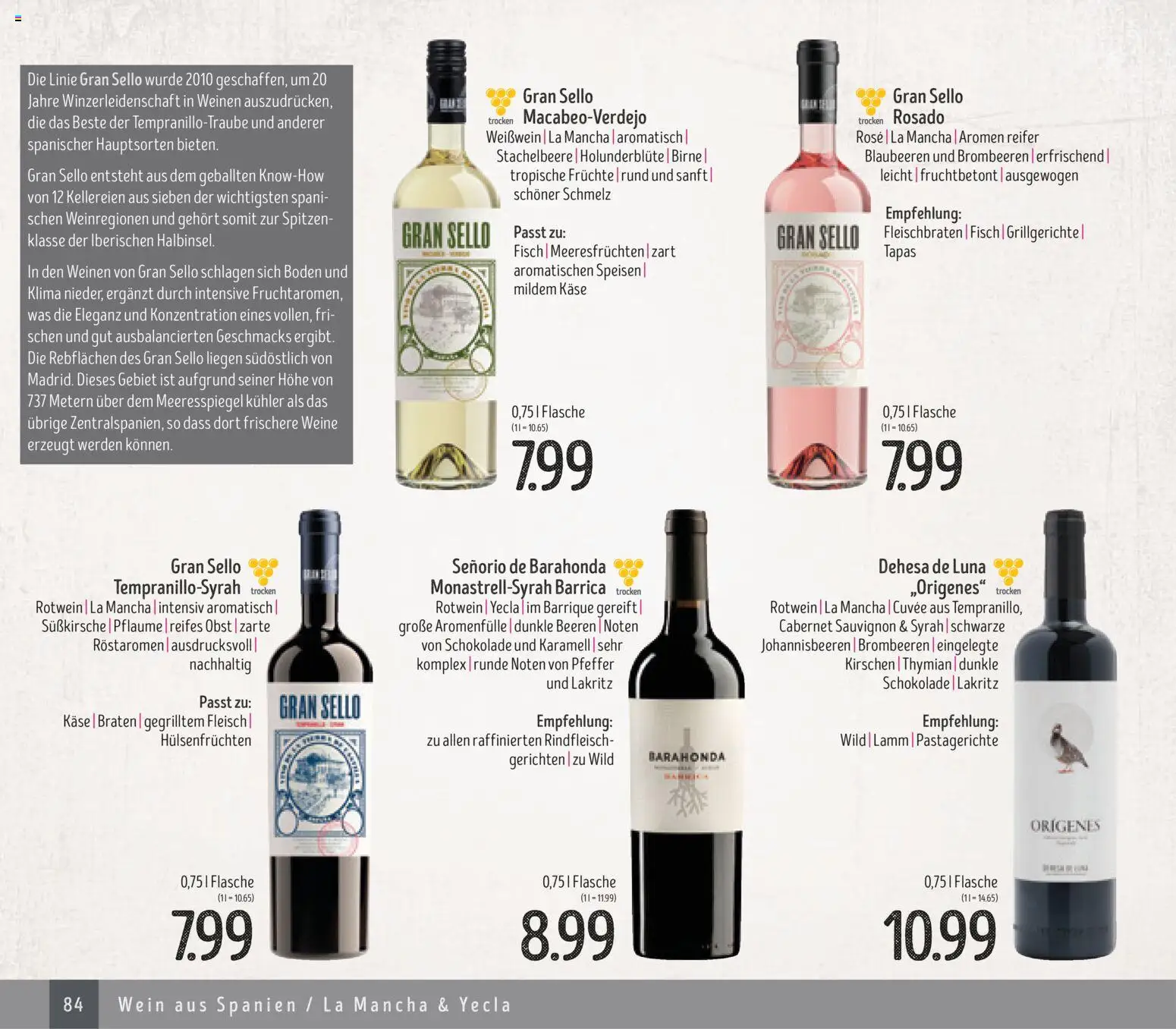 Edeka Struve Wein– und Spirituosen – gültig ab 14.11.2025 | Seite: 84 | Produkte: Schokolade, Fisch, Pfeffer, Wein