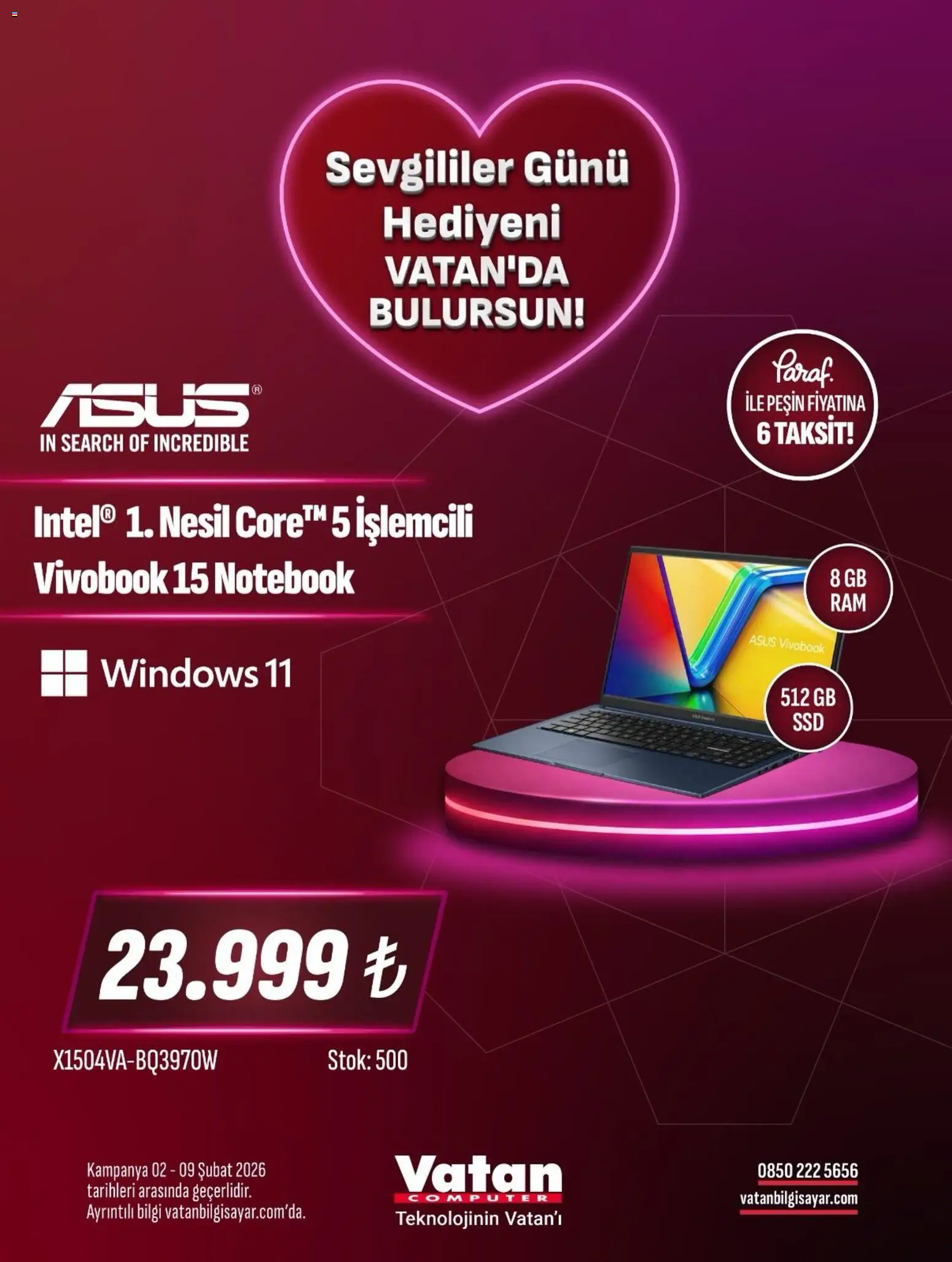 Vatan Bilgisayar İndirim - 02.02.2026 tarihinden itibaren geçerlidir | Sayfa: 1