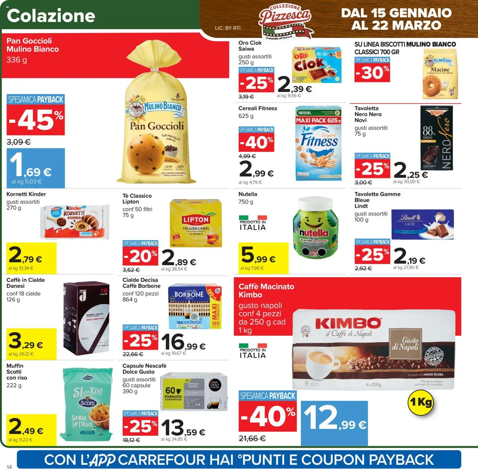 Volantino Carrefour del 02.03.2026 | Pagina: 14 | Prodotti: Riso, Tè, Gin, Latte