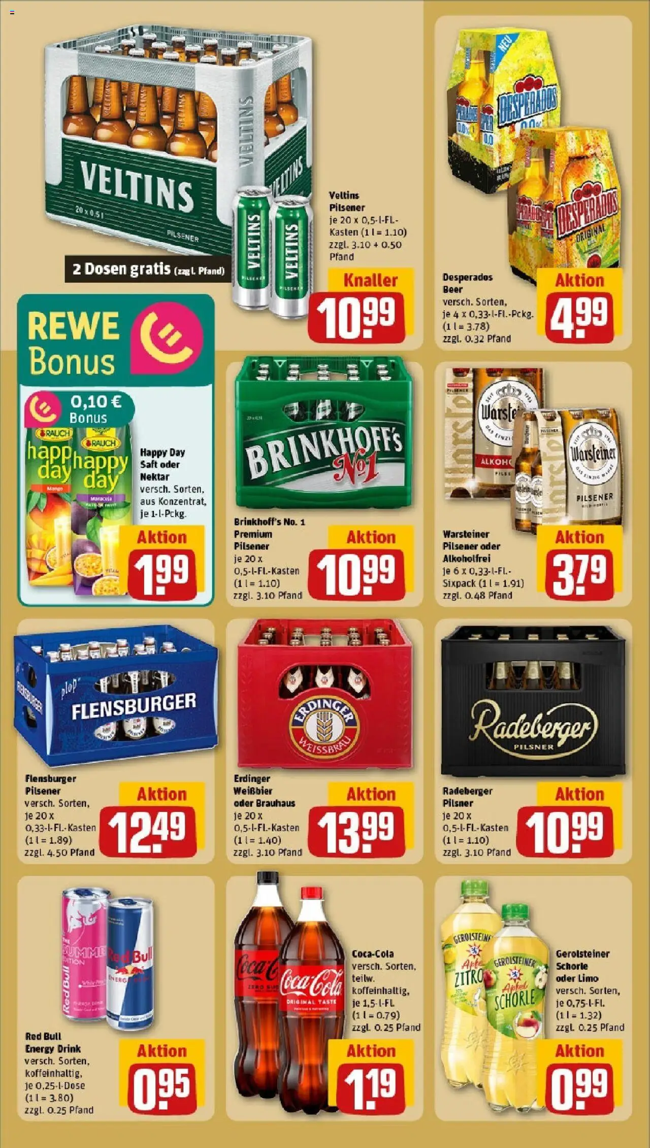 Rewe prospekt Lüdinghausen	 - gültig ab dem 15.06.2025 | Seite: 18 | Produkte: Erdinger, Warsteiner, Veltins, Gerolsteiner