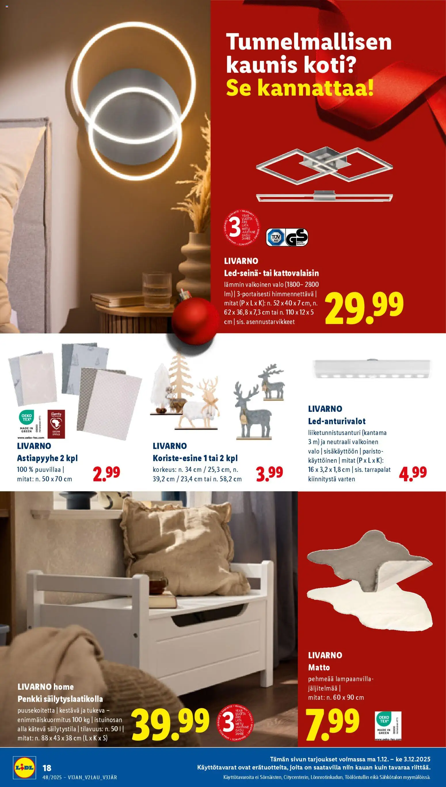 Lidl - Black Friday – voimassa 27.11.2025 alkaen | Sivu: 22 | Tuotteet: Matto, Penkki