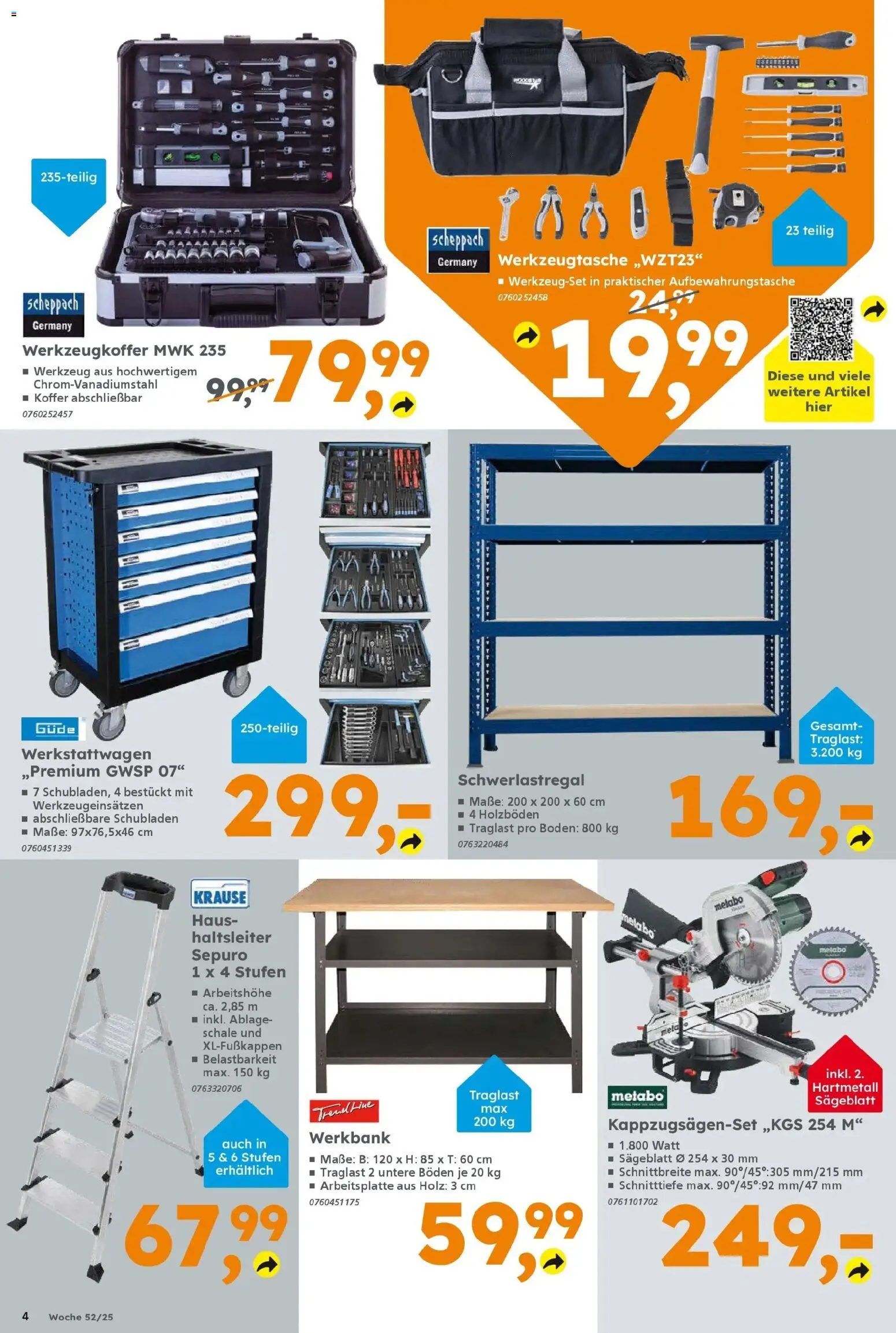 Globus Baumarkt prospekt Achern	 – gültig ab 22.12.2025 | Seite: 4 | Produkte: Schwerlastregal, Koffer
