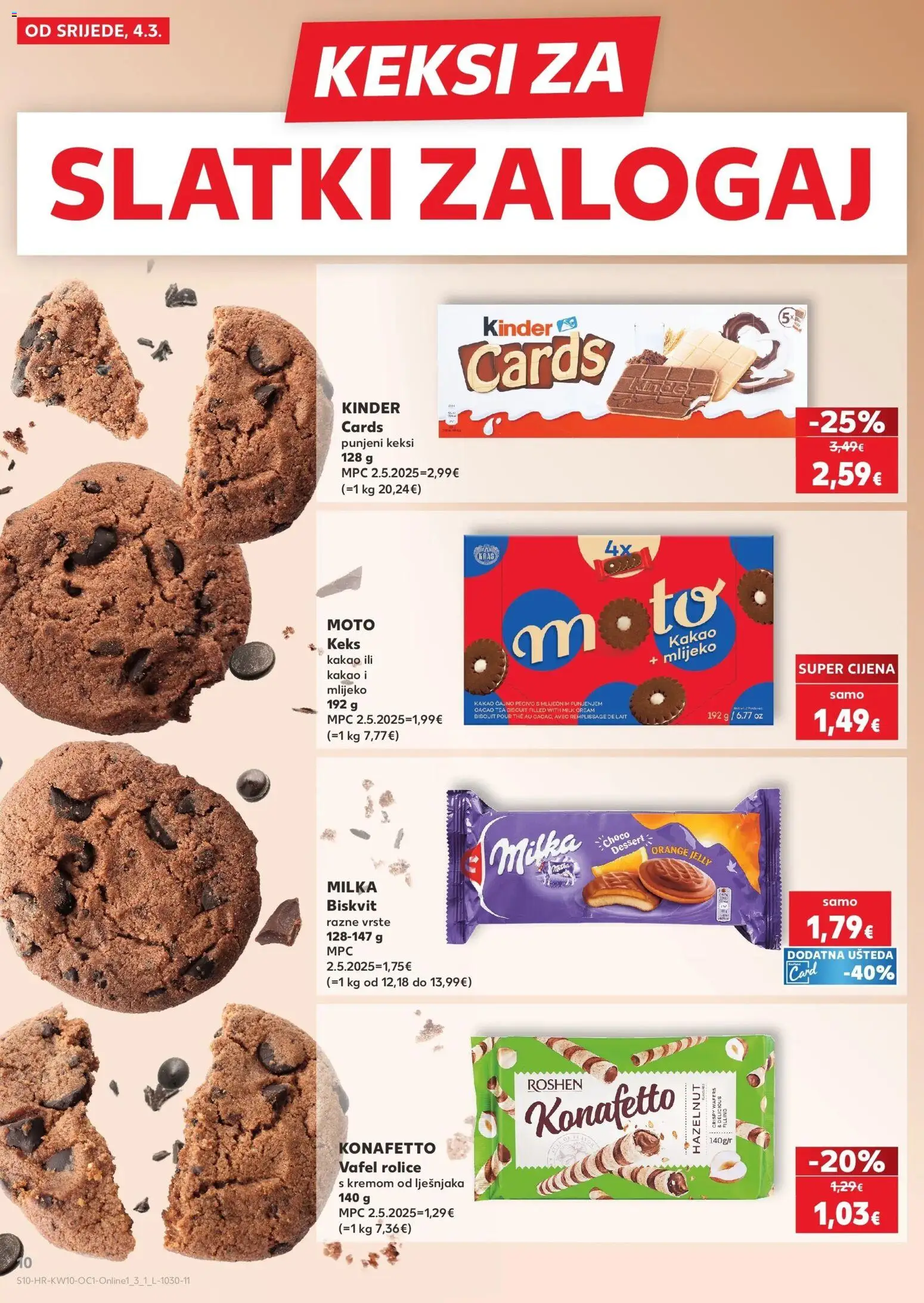 Kaufland katalog | vrijedi od 04.03.2026 | Stranica: 10 | Proizvodi: Keksi, Mlijeko, Milka, Kakao