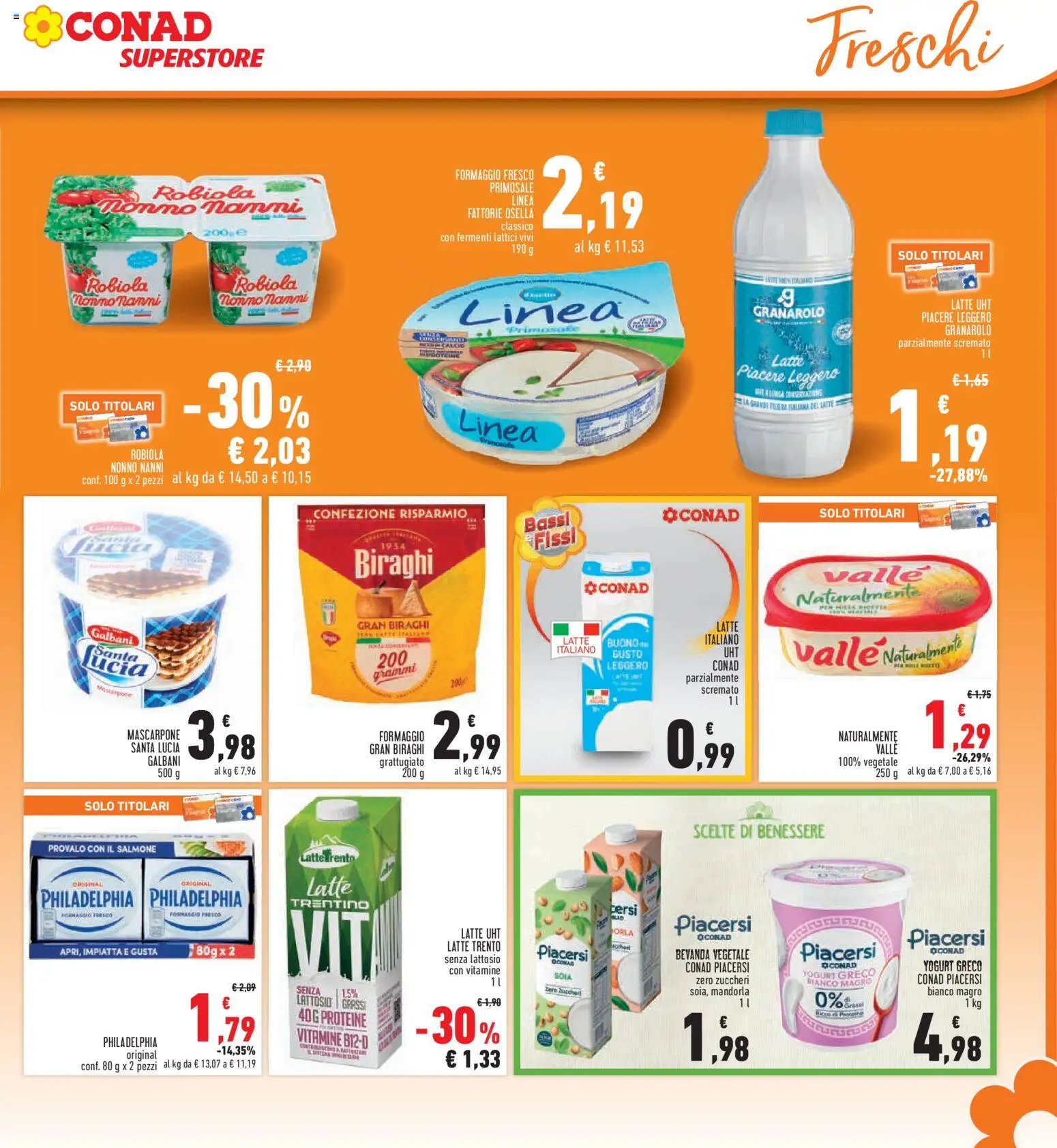 Volantino Conad del 20.11.2025 | Pagina: 15 | Prodotti: Formaggio, Mascarpone, Menta, Robiola