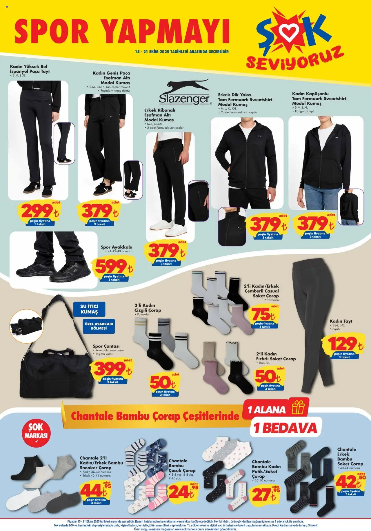 Şok Market Katalog - 15.10.2025 tarihinden itibaren geçerlidir | Sayfa: 3 | Ürünler: Çorap, Spor ayakkabı, Su, Tayt