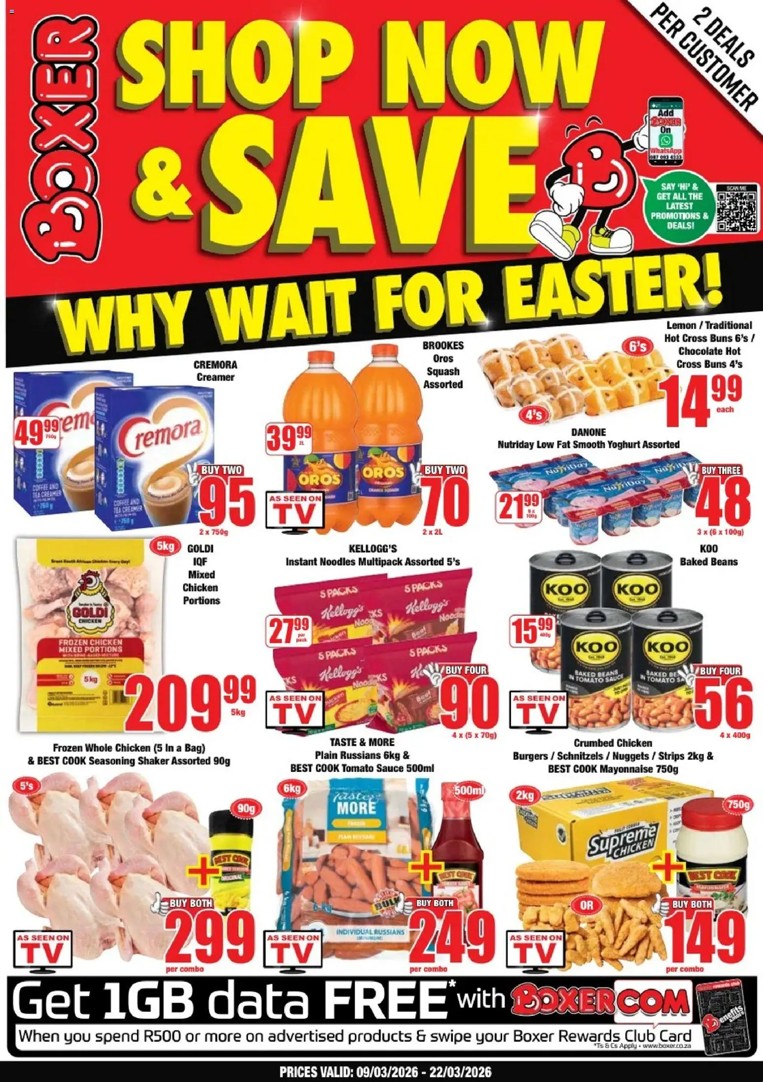 New Boxer catalogue – valid from 09.03.2026 | Page: 1 | Products: Creamer, Noodles, Pasta, Beet