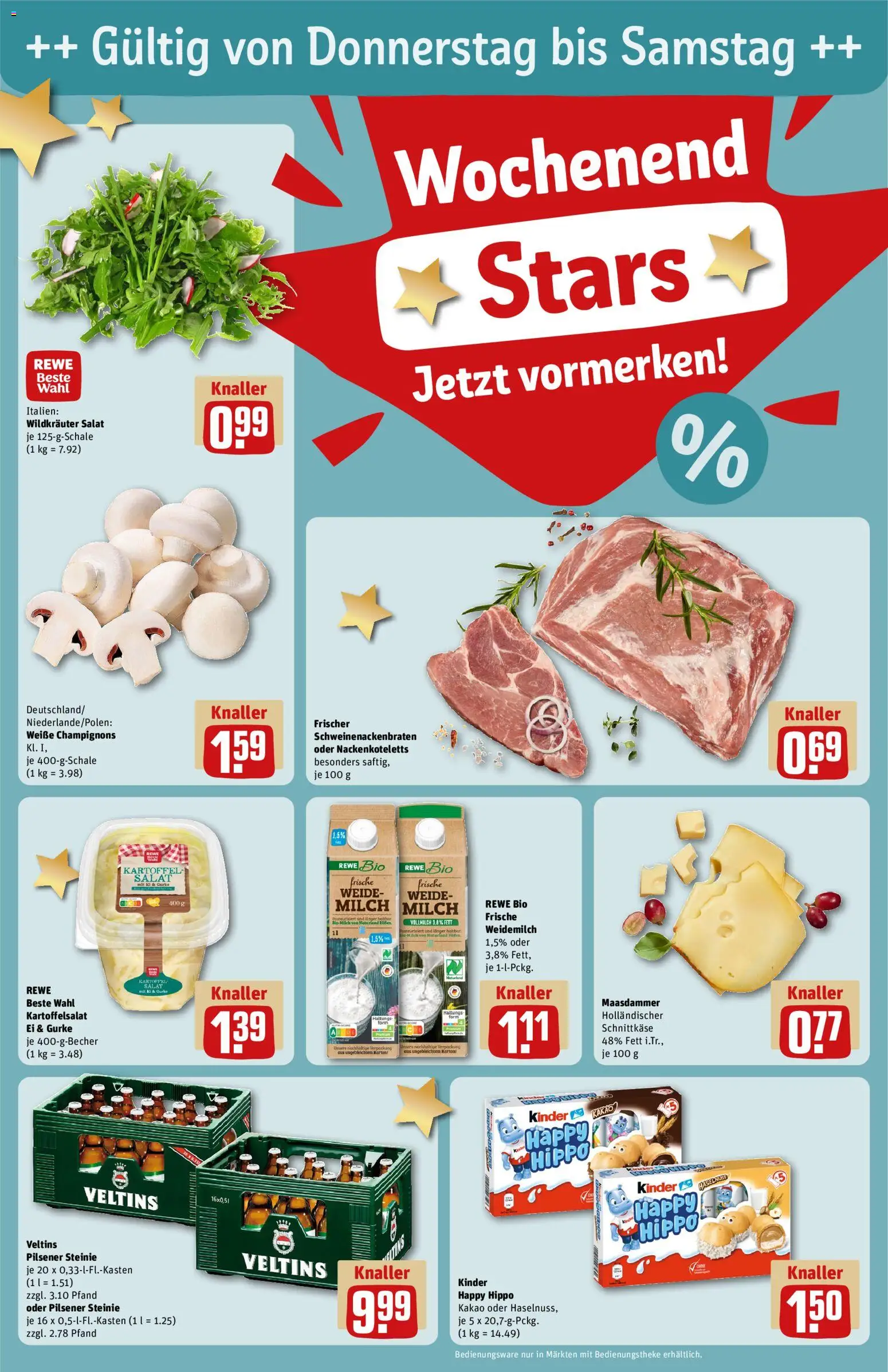 Rewe ihr Kaufpark - Black Friday – gültig ab 24.11.2025 | Seite: 30 | Produkte: Milch, Champignons, Salat, Veltins