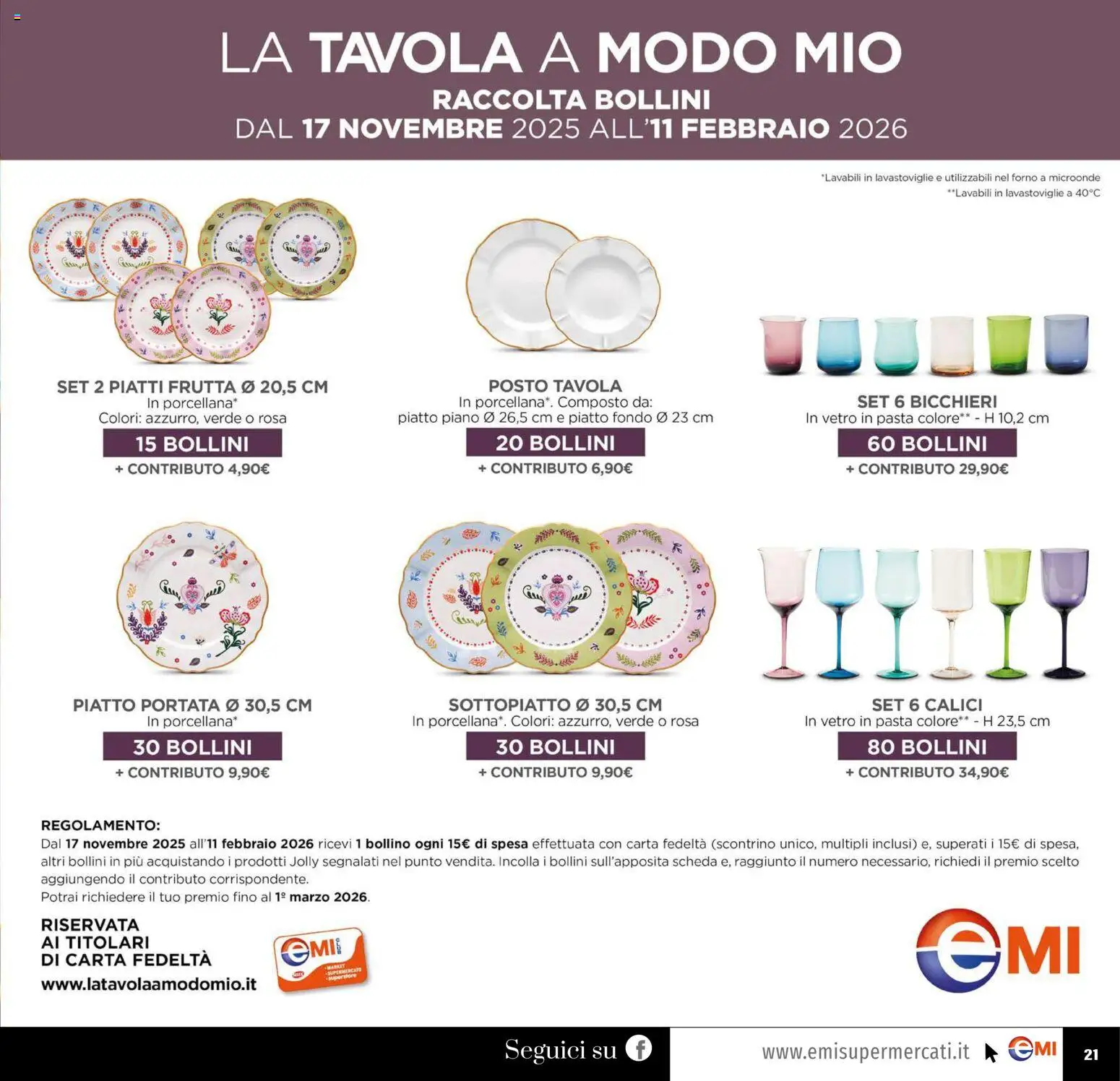 Volantino EMI del 13.11.2025 | Pagina: 21 | Prodotti: Forno a microonde, Lavastoviglie, Piatto, Forno