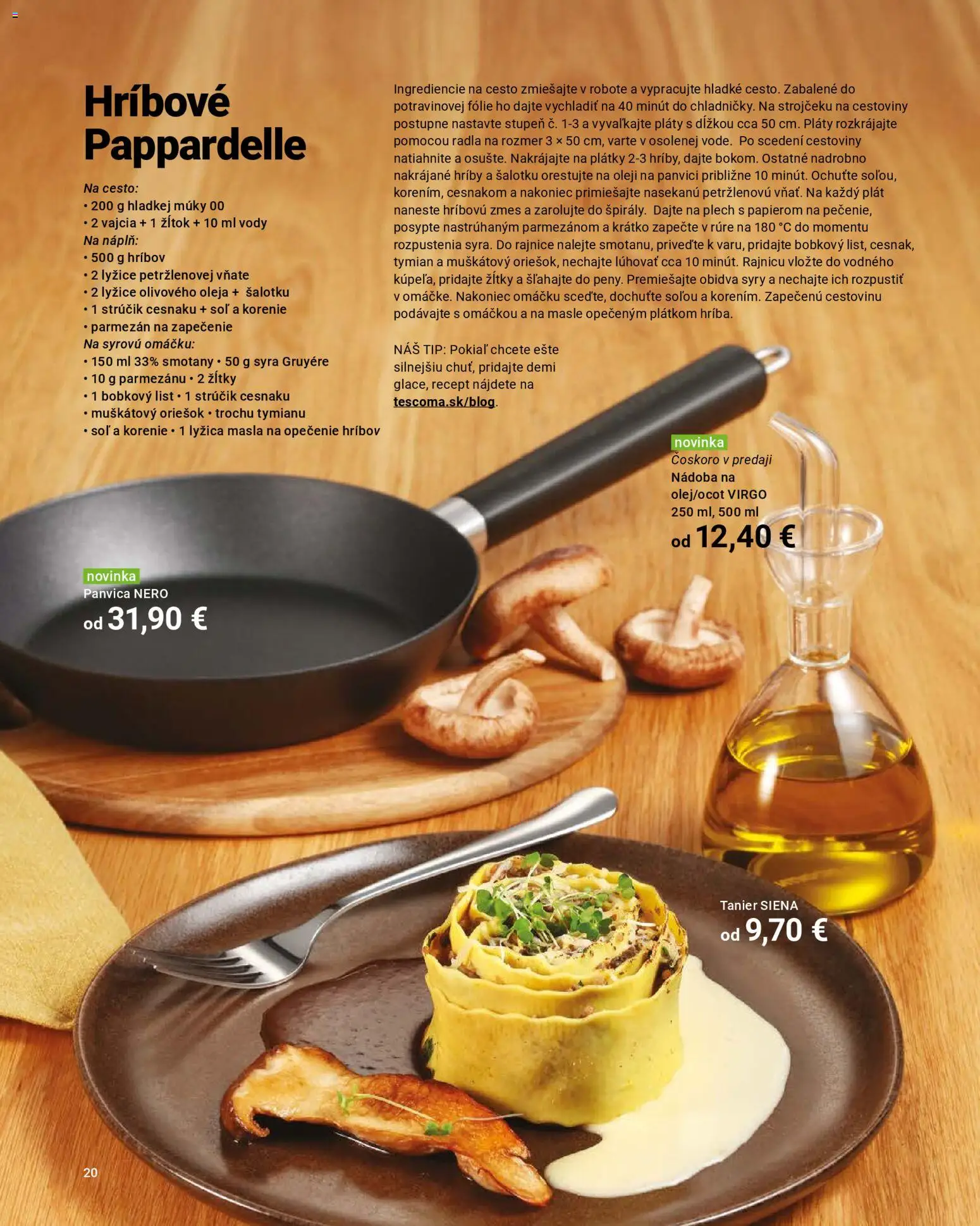 Nové TESCOMA akcie – leták je platný od 01.11.2025 | Strana: 20 | Produkty: Vajcia, Cestoviny, Panvica, Soľ