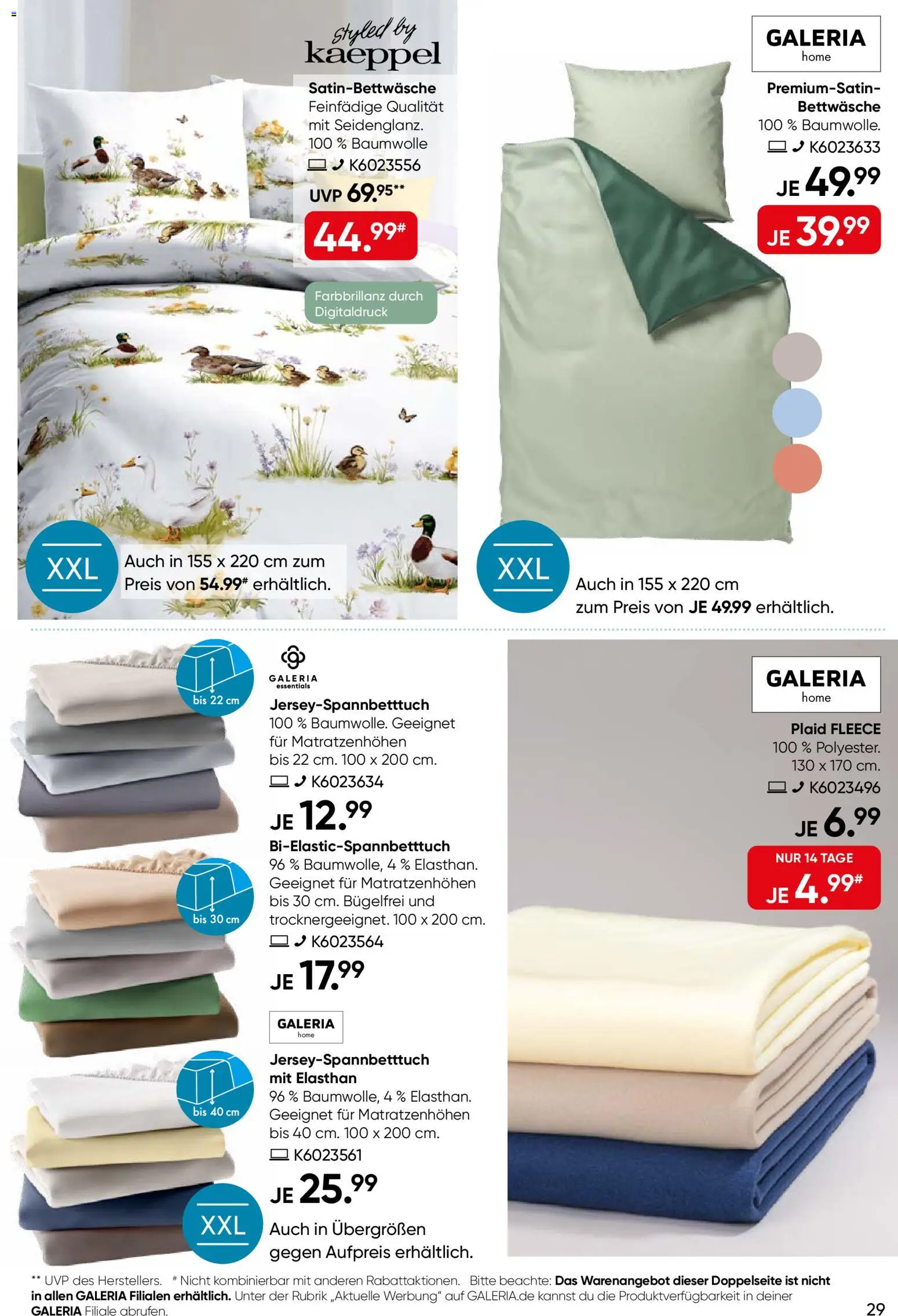 Galeria Karstadt Kaufhof Prospekt 	 – gültig ab 04.03.2026 | Seite: 29 | Produkte: Bettwäsche