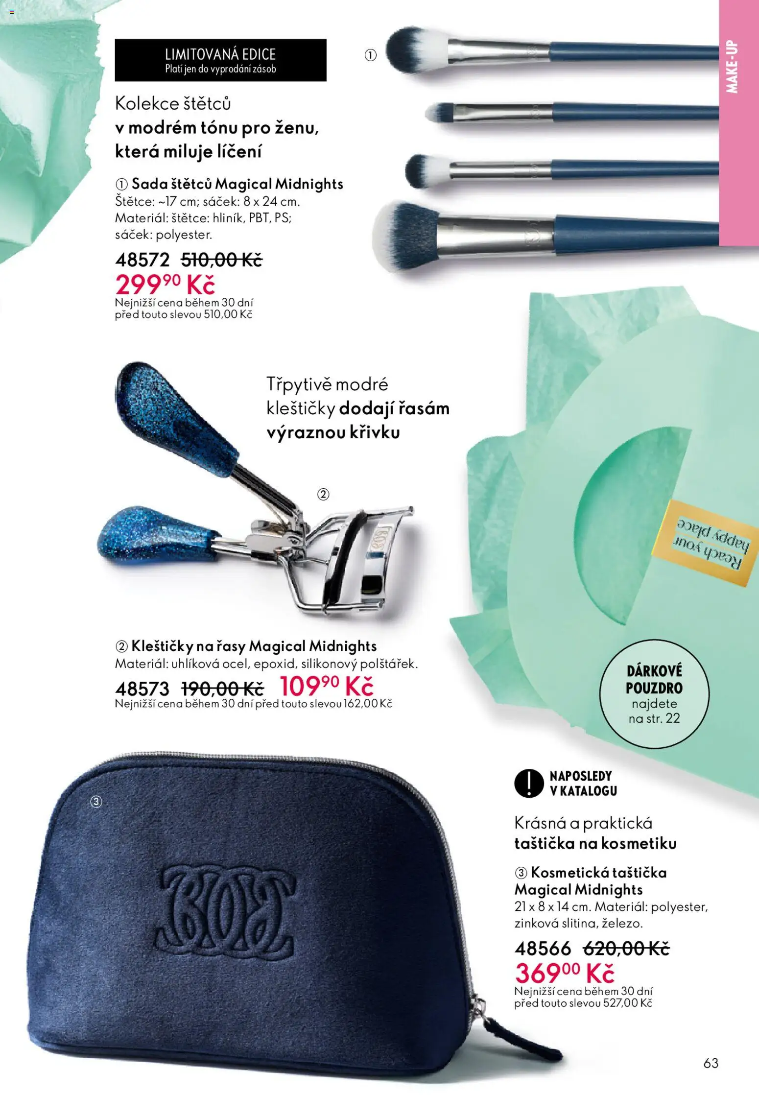 Oriflame katalog č.03/2026 od 11.02.2026 | Strana: 63 | Produkty: Makeup, Kosmetická taštička, Pouzdro, Kleštičky na řasy