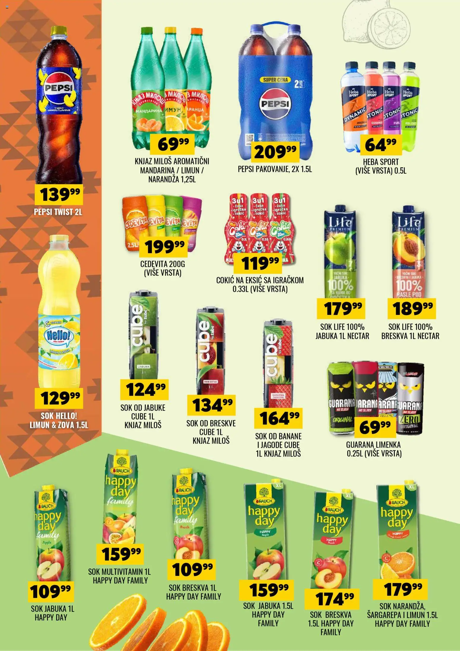 Tekijanka katalog - važi od 11.03.2026 | Strana: 10 | Proizvode: Jagode, Mandarina, Limun, Banane