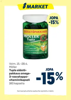 S-market-mainoslehti voimassa 15.04.2026 alkaen