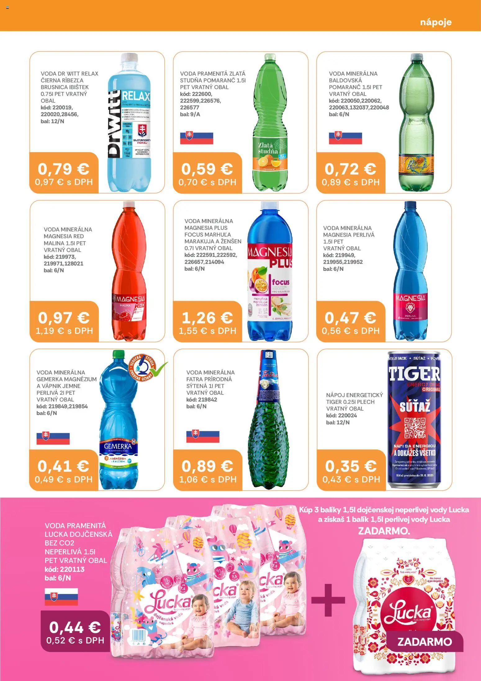 Nové Labaš akcie – leták je platný od 13.03.2026 | Strana: 27 | Produkty: Lucka, Magnesia, Minerálna voda, Baldovská