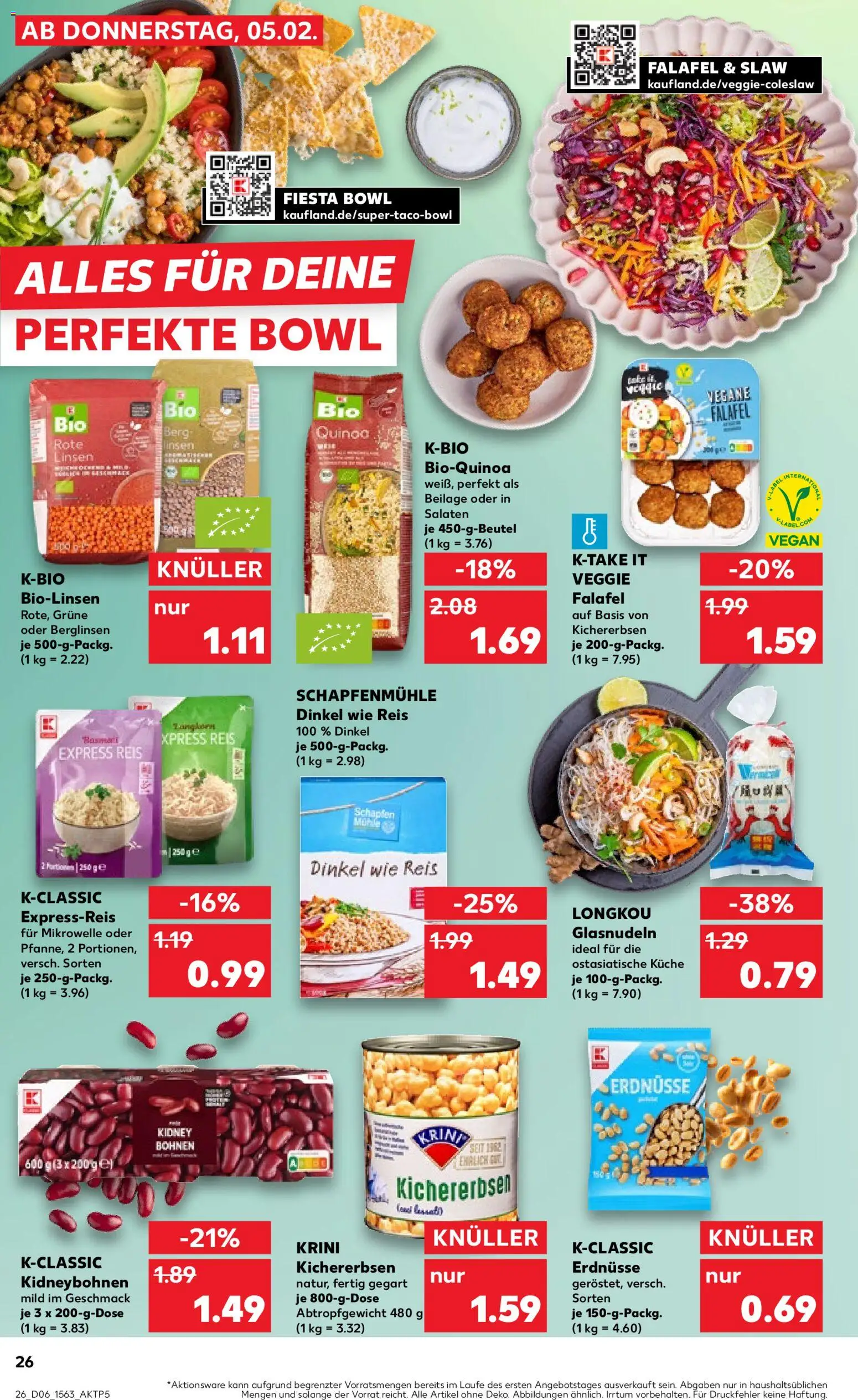Kaufland prospekt Kiel	 – gültig ab 08.02.2026 | Seite: 26 | Produkte: Mikrowelle, Erdnüsse, Küche, Reis