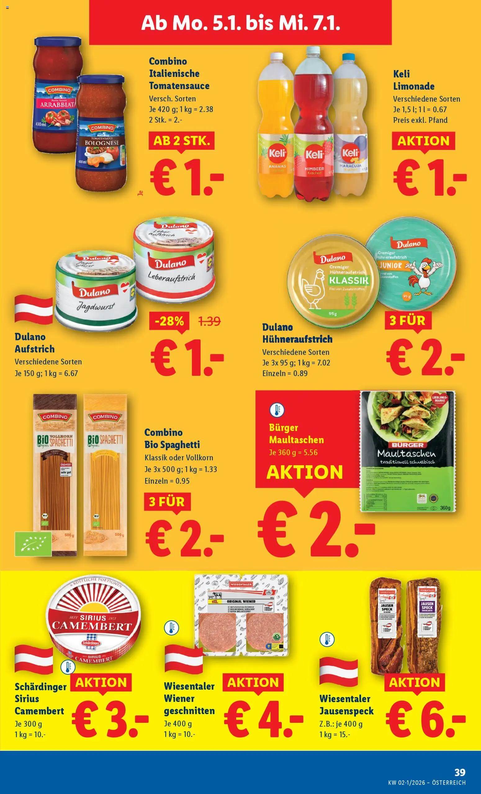Lidl Oberpullendorf, Güssing, Oberwart gültig ab 02.01.2026 | Seite: 41 | Produkte: Pasta, Tisch, Hajdina liszt, Ananas