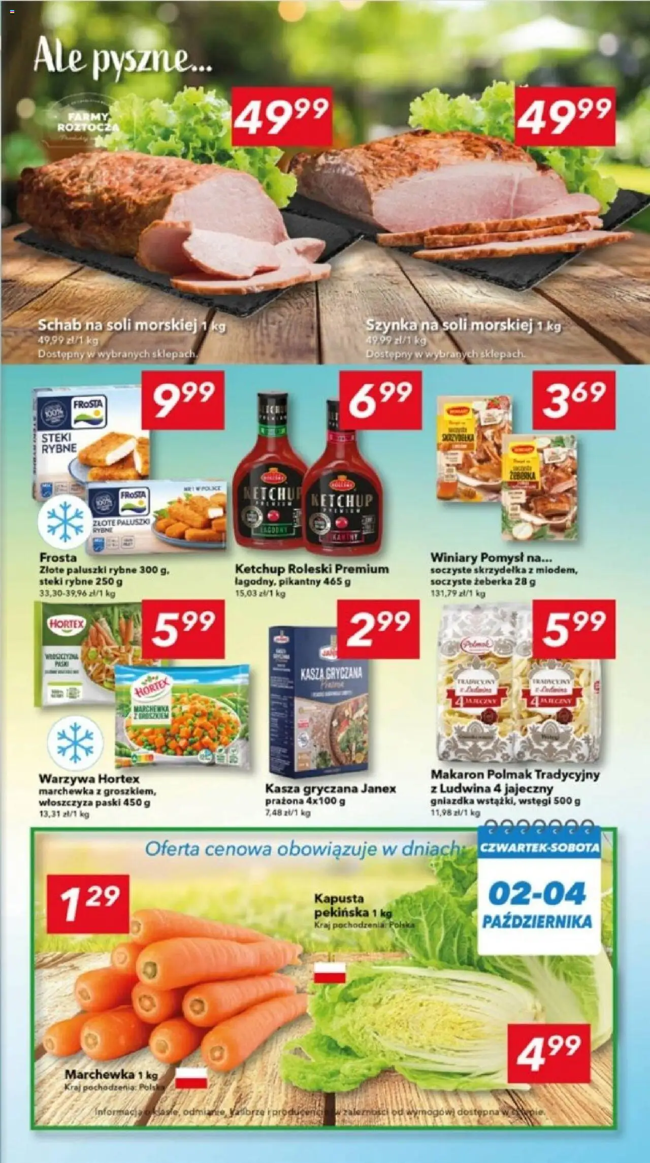 Lewiatan gazetka - Lublin od 02.10.2025 | Strona: 3 | Produkty: Schab, Paluszki rybne frosta, Paluszki, Warzywa