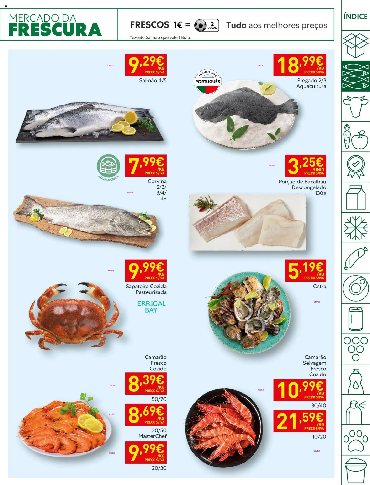 Recheio folheto │ válido de 31.03.2026 | Página: 9 | Produtos: Bacalhau, Camarão, Salmão, Sapateira