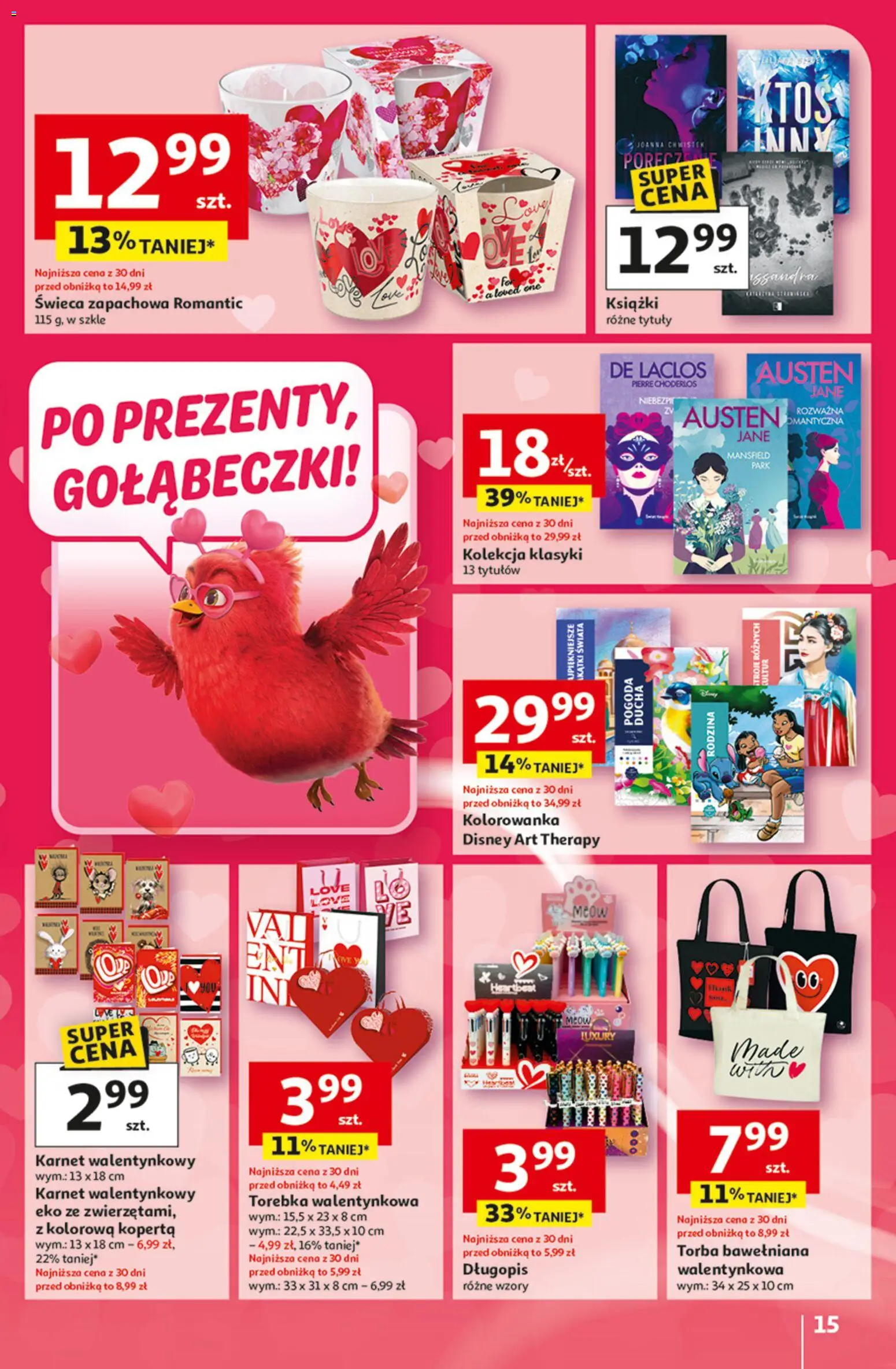 Auchan Gazetka - 30 Lat Hipermarket od 05.02.2026 | Strona: 15 | Produkty: Torebka, Torba, Książki